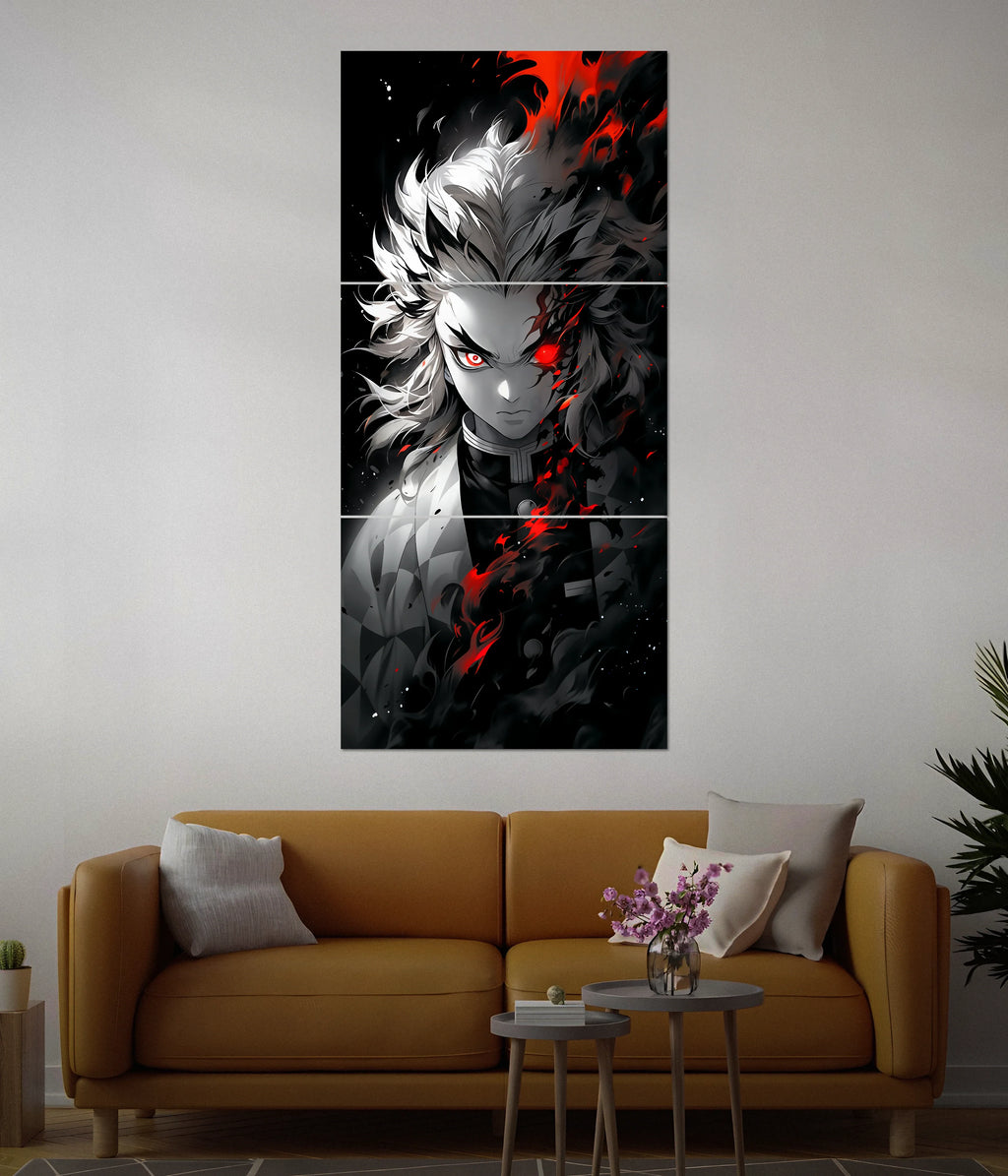 Demon Slayer Rengoku Split Wall Poster
