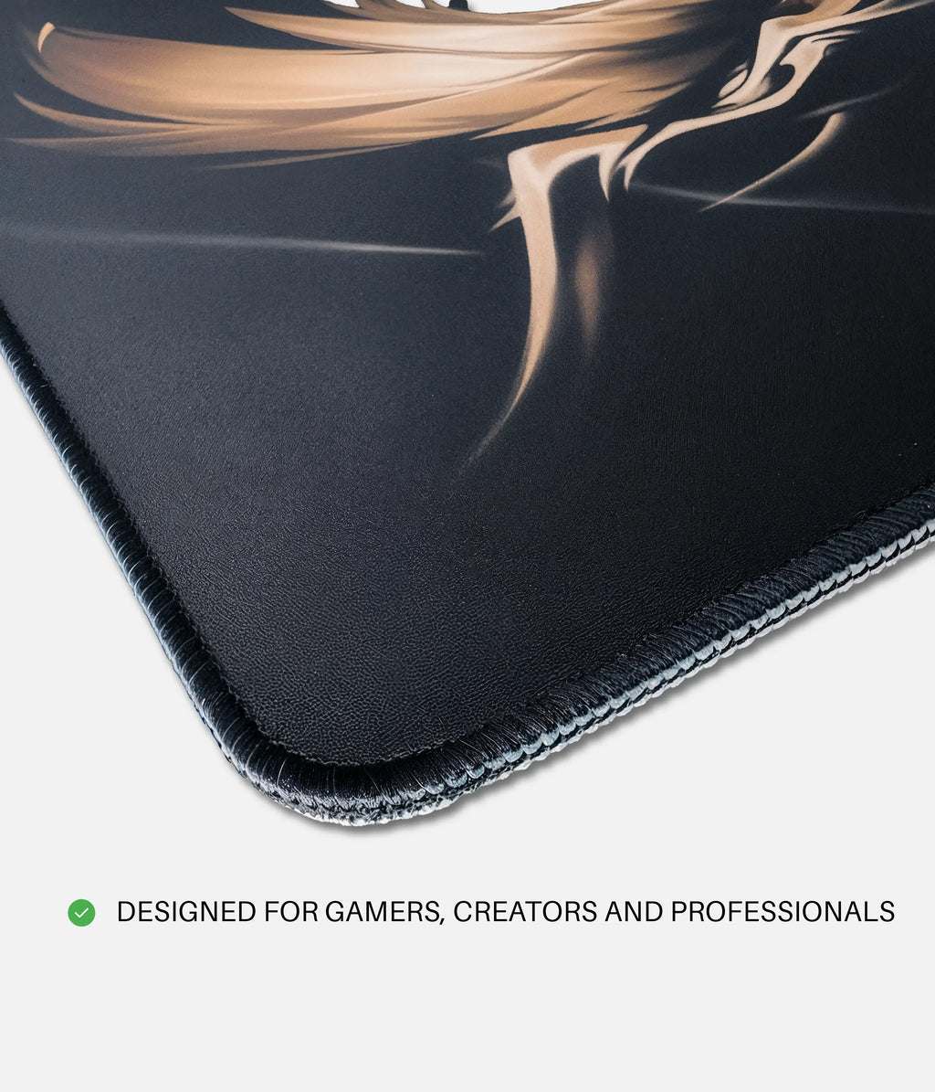 Abstract Black & Red Desk Mat – Aesthetic Gaming & Office Mouse Pad