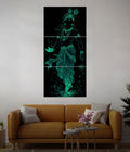 Divine Glow Krishna – Spiritual Split Poster - Everanta