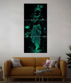 Divine Glow Krishna – Spiritual Split Poster - Everanta