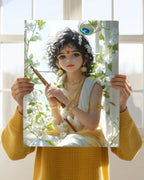 Divine Grace – Lord Krishna with Flute Wall Poster