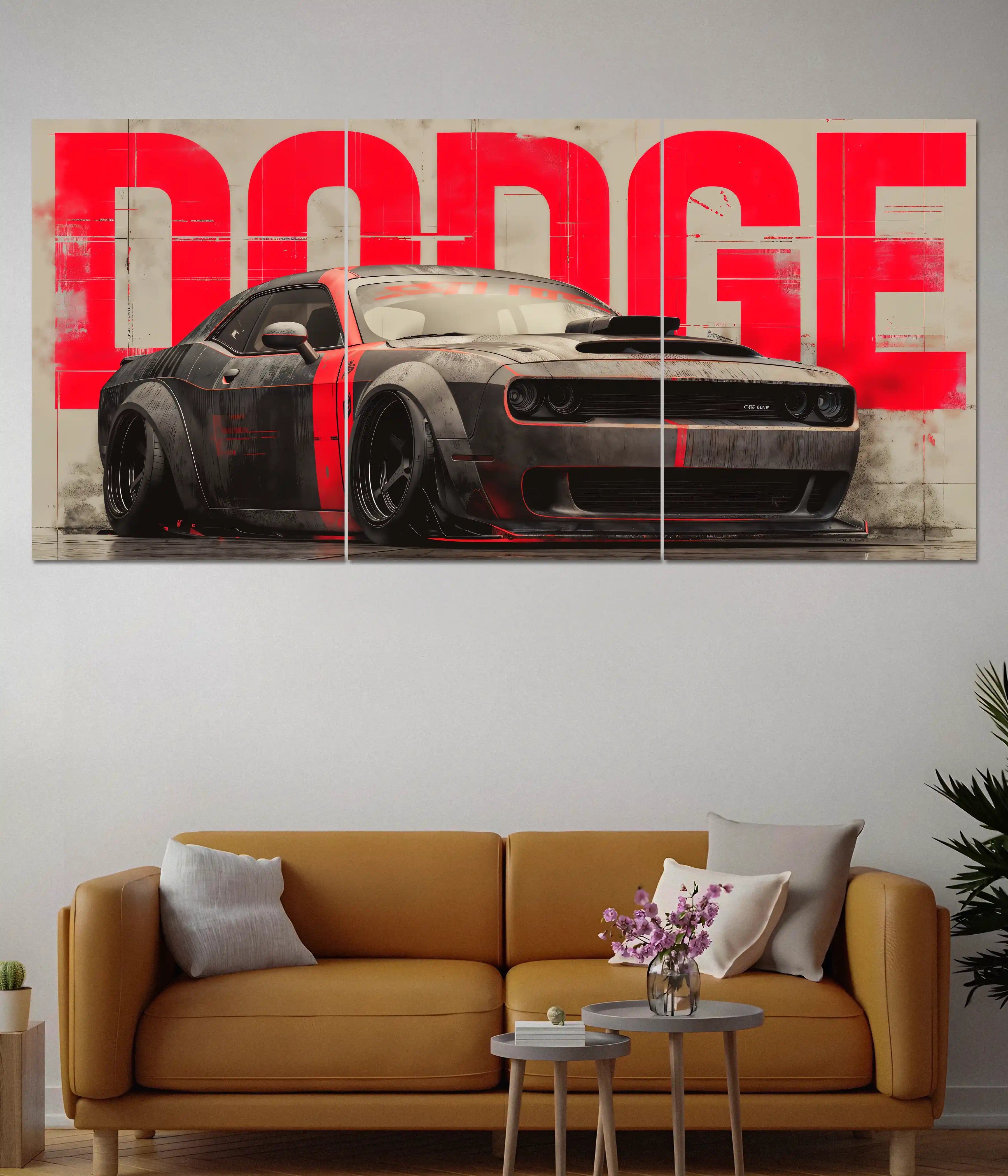 Dodge Muscle Car Split Poster