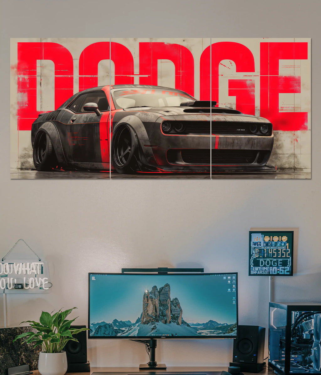 Dodge Muscle Car Split Poster Main Image - Everanta