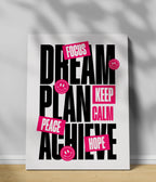 Dream. Plan. Achieve. – Motivation Canvas Print Main Image - Everanta