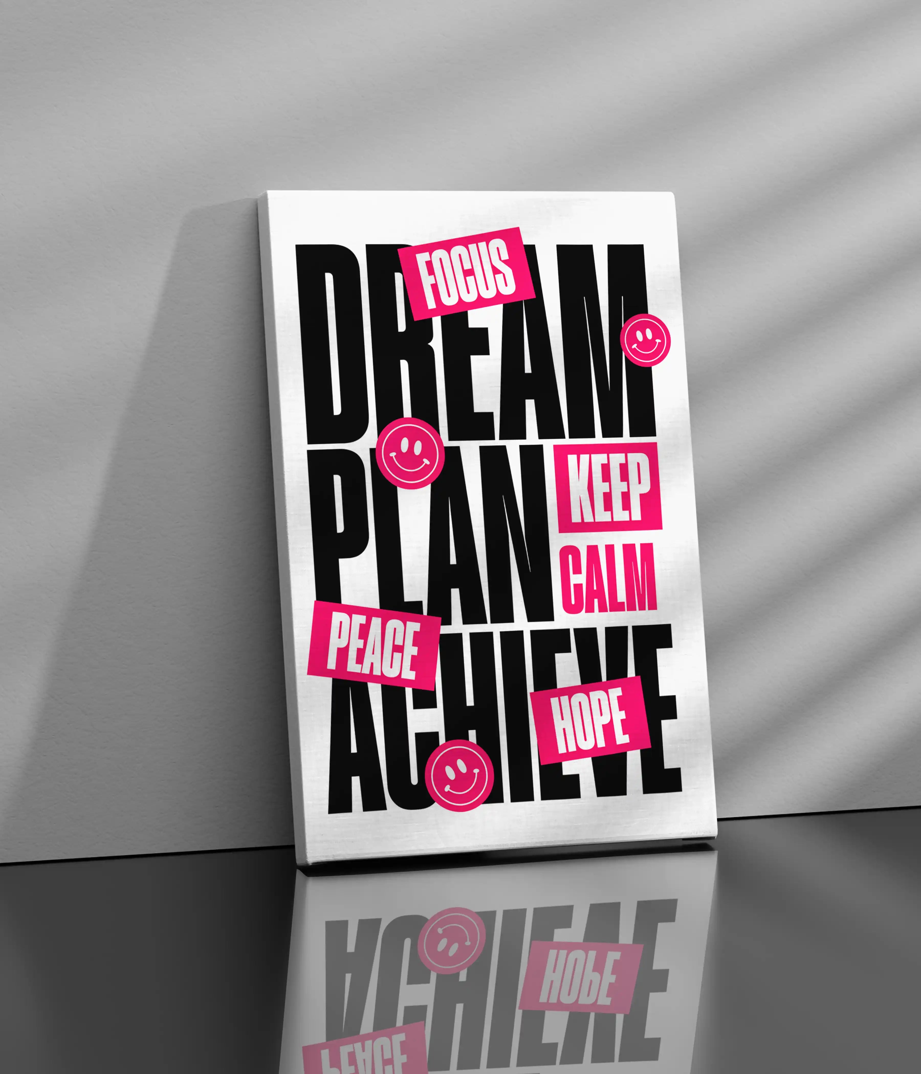 Dream. Plan. Achieve. – Motivation Canvas Print