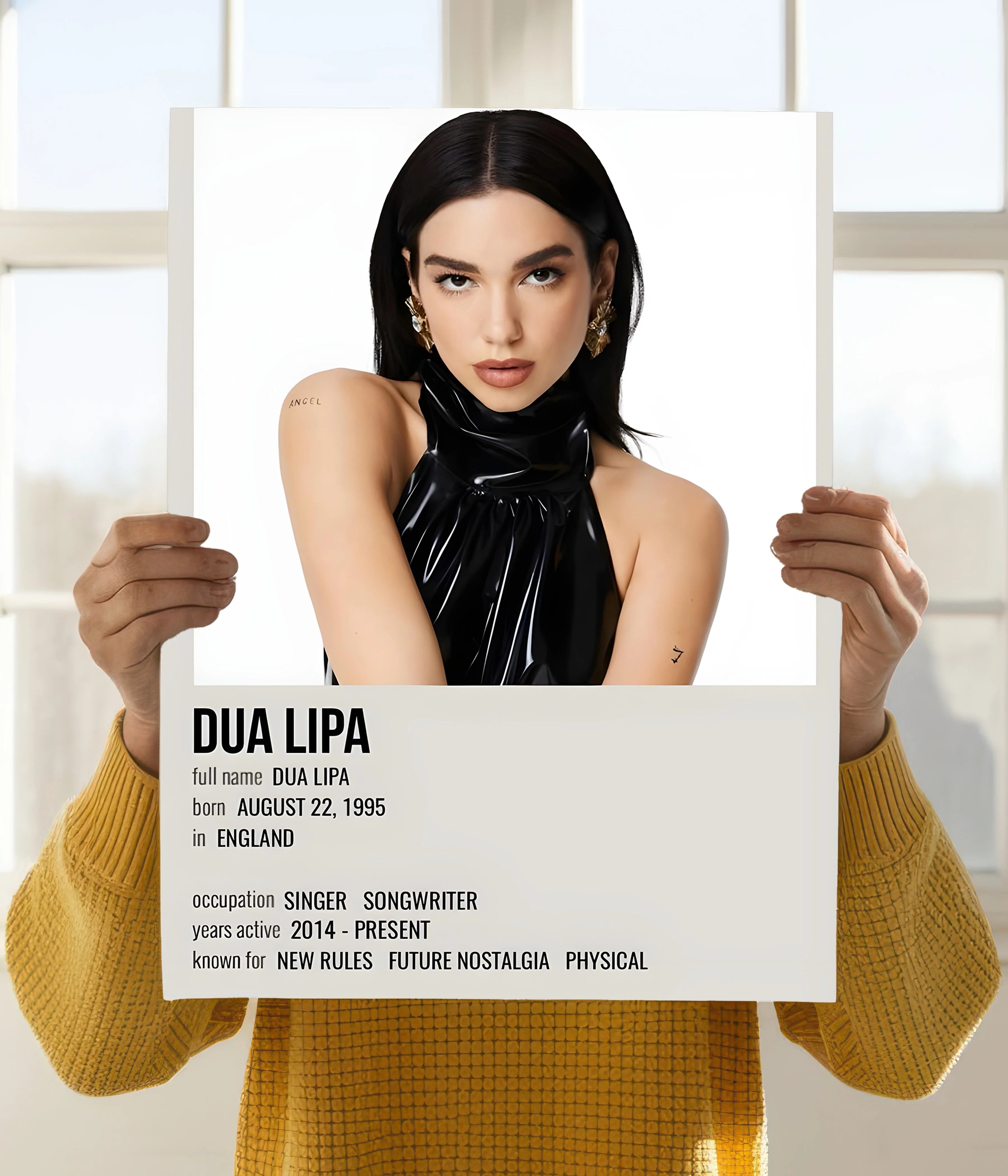 Dua Lipa in Vibe Mode – Music & Bandit Art Wall Poster