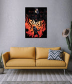 Eddie’s Upside Down Guitar Scene – Stranger Things Poster