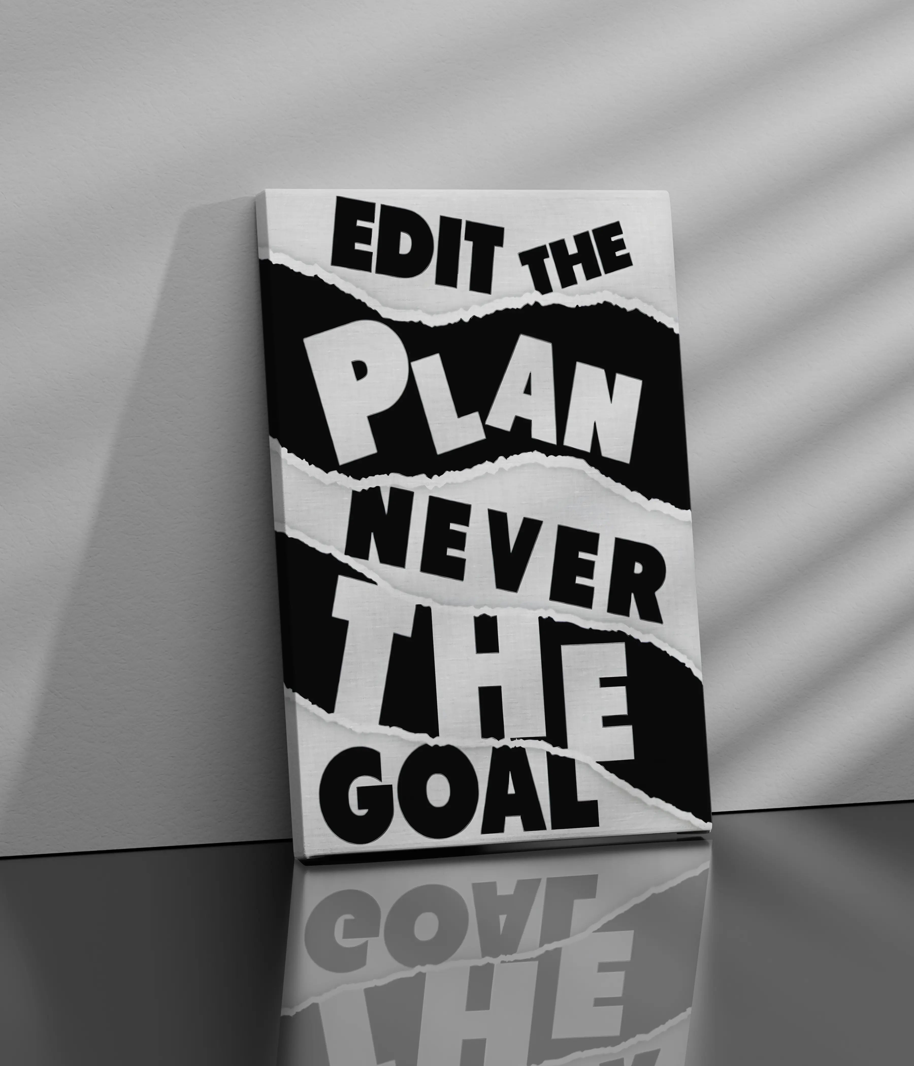 Edit the Plan, Never the Goal – Motivational Canvas Print