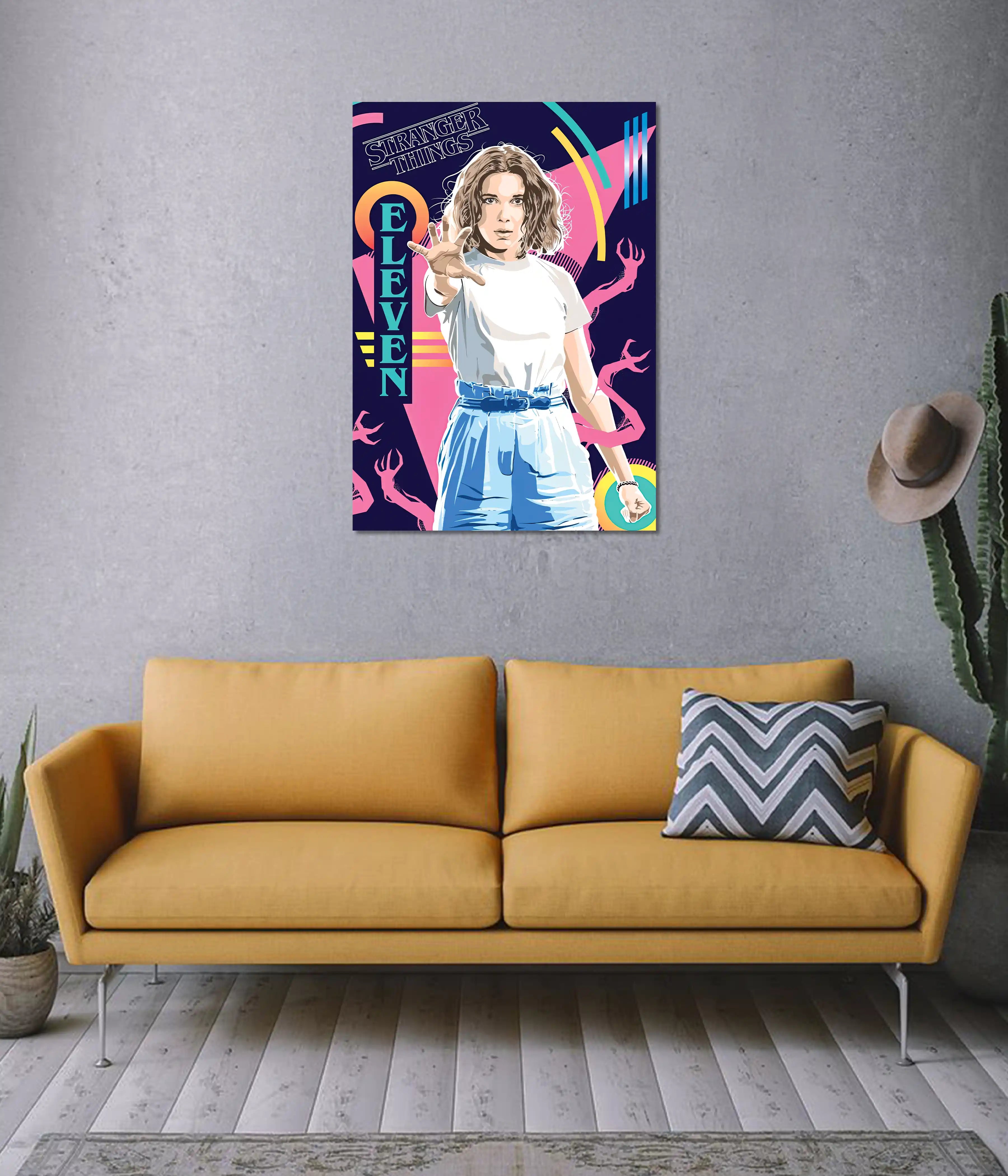 Eleven Power Mode – Stranger Things Neon Poster