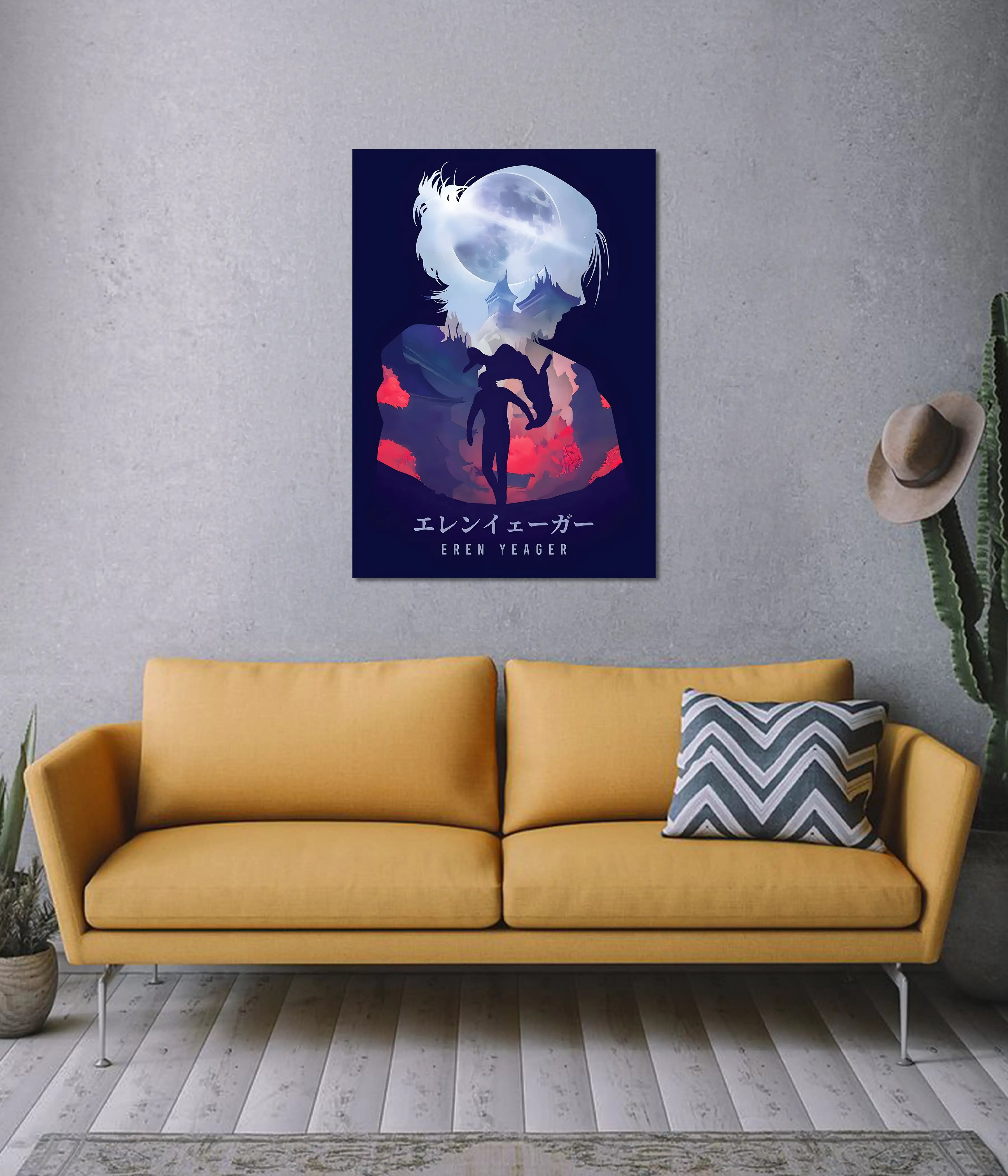 Eren Yeager Silhouette Art – Attack on Titan Poster