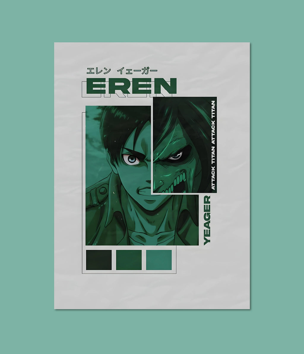 Eren Yeager poster – Attack on Titan Anime Poster