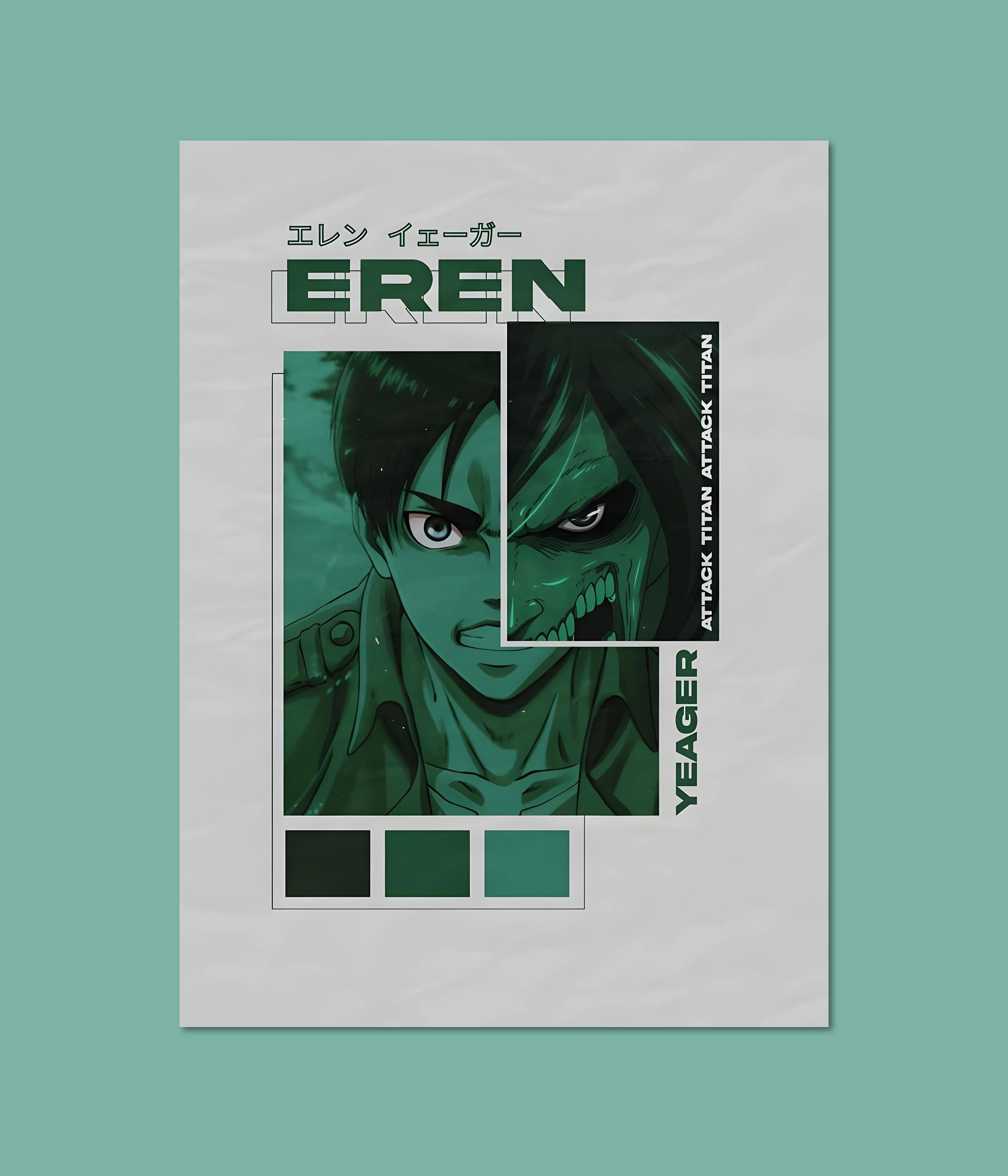 Eren Yeager poster – Attack on Titan Anime Poster