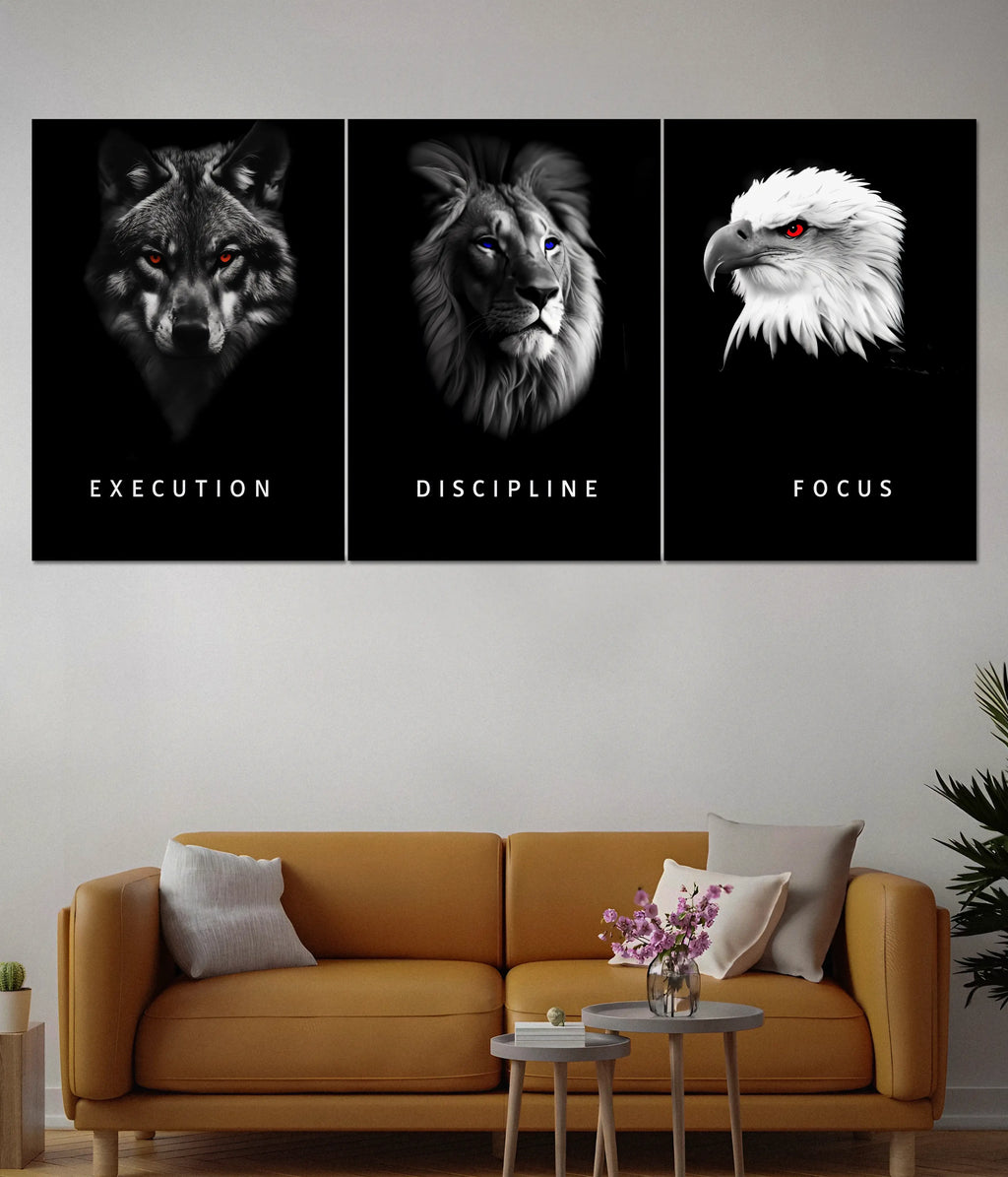 Execution Discipline Focus Split Poster