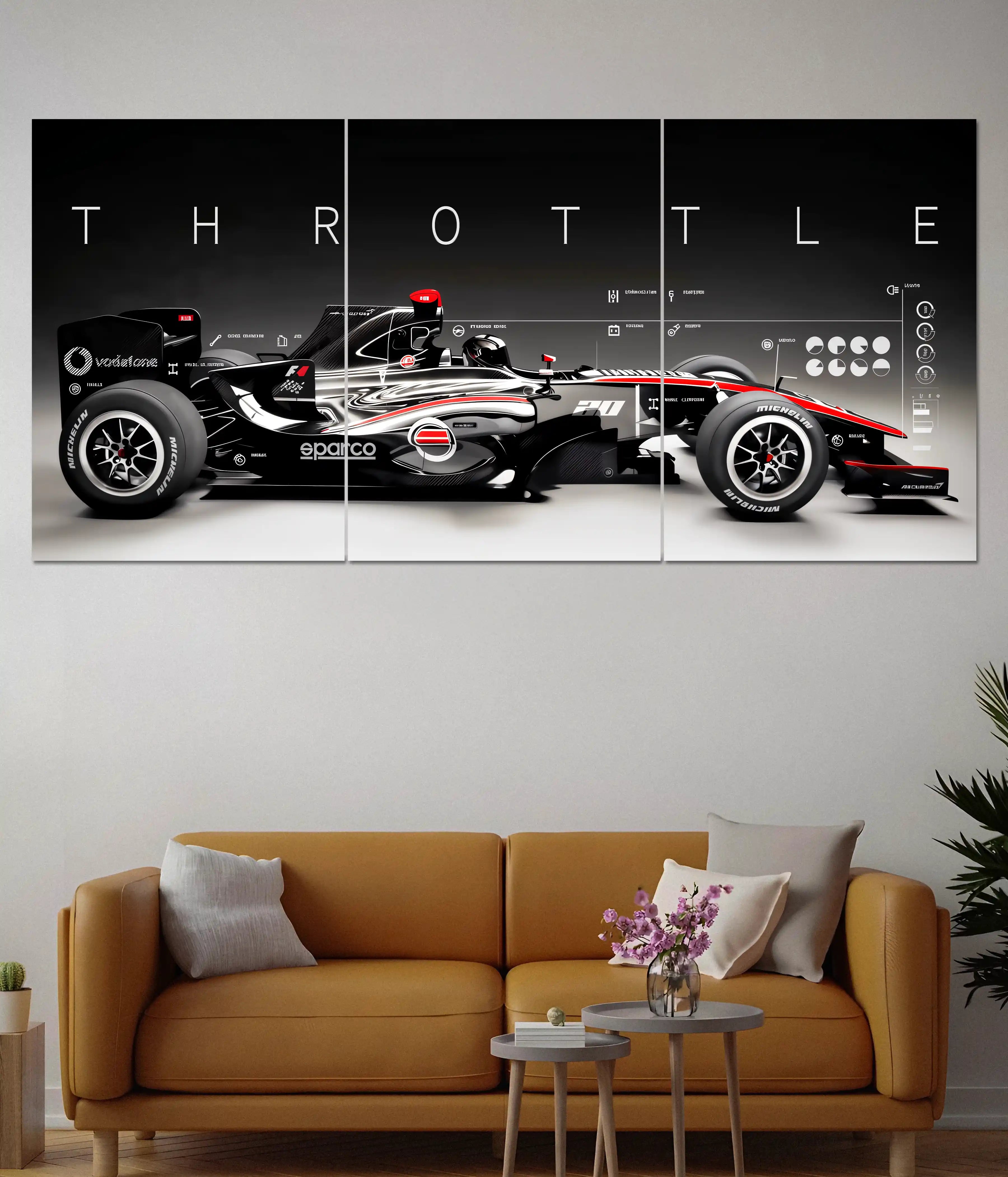 F1 Throttle Split Poster