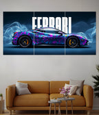 Ferrari Split Poster – Exotic Supercar Wall Art for Car Lovers