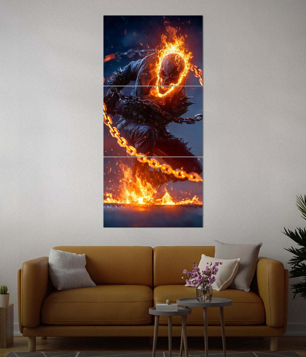 Fiery Vengeance - Ghost Rider Split Wall Poster