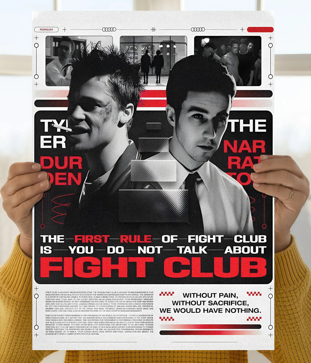 Fight Club Rule No.1 – Classic Movie Wall Poster Main Image - Everanta