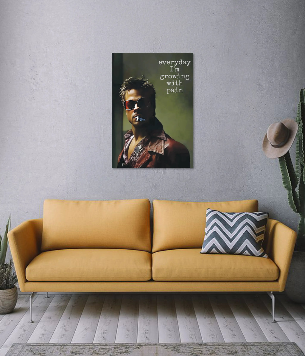 Fight Club Tyler Durden – Growing with Pain Wall Poster