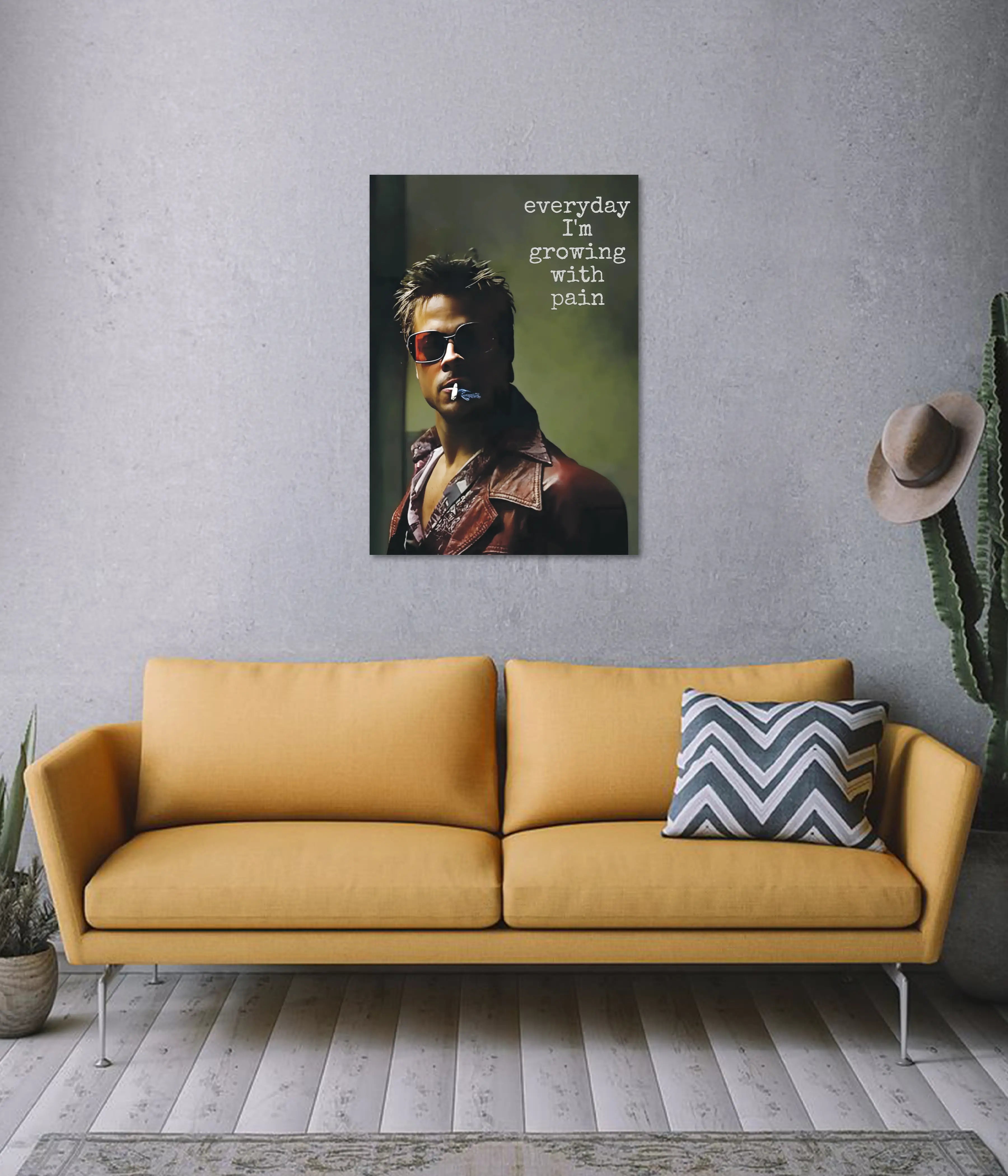 Fight Club Tyler Durden – Growing with Pain Wall Poster