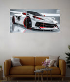 Futuristic Beast – White Supercar Split Poster