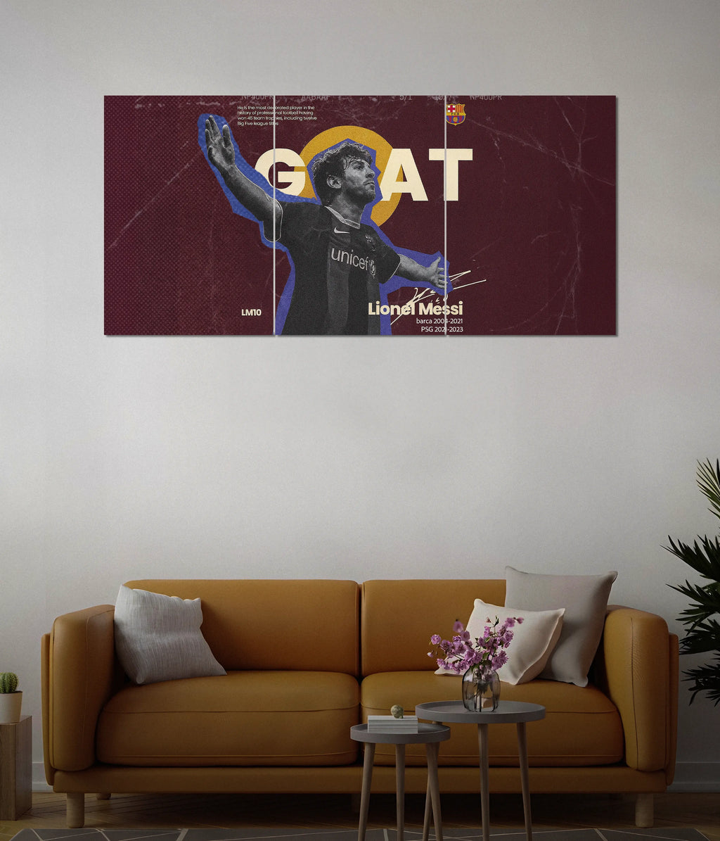GOAT Messi – Legendary Split Wall Poster