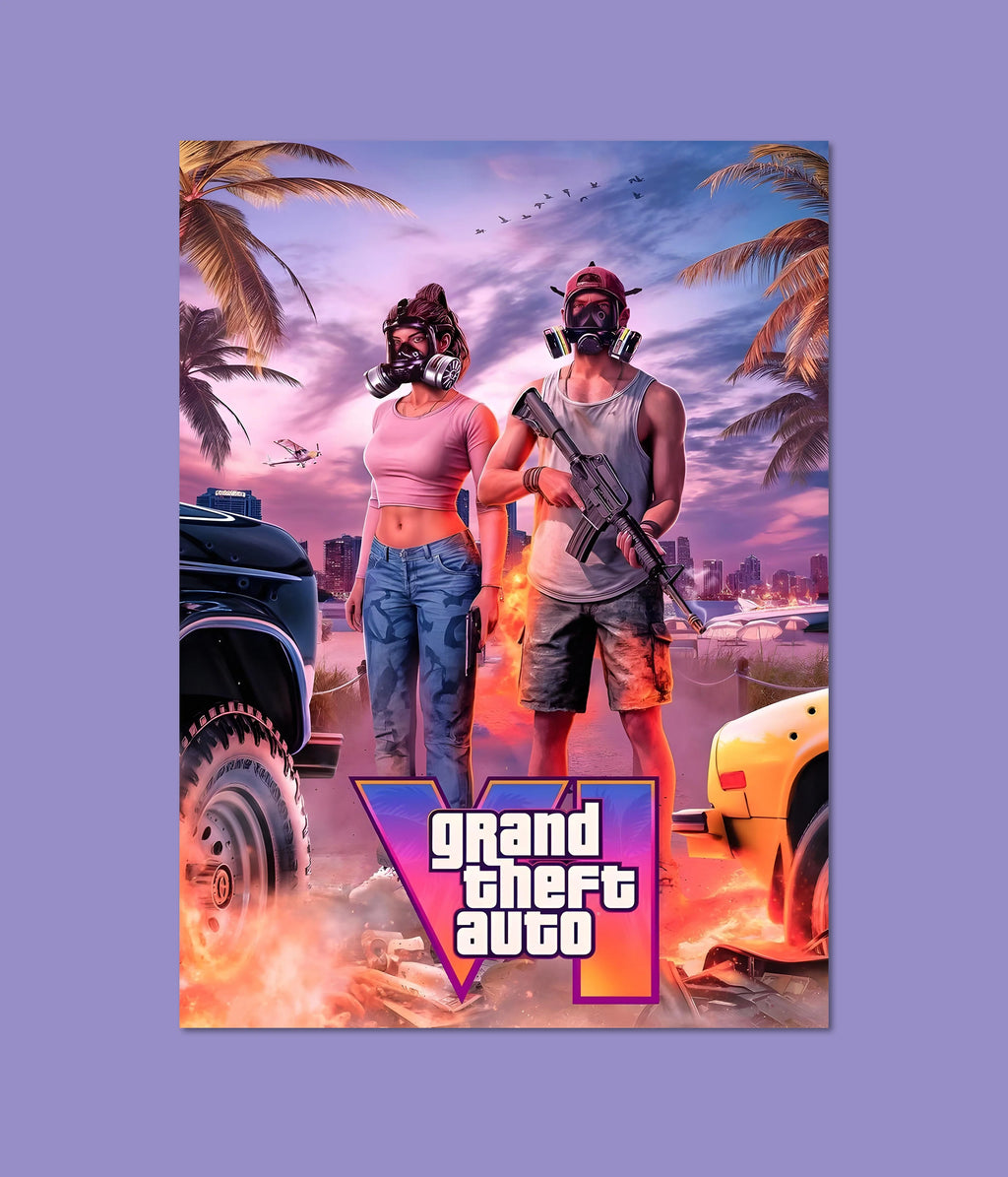 GTA 6 Official Style Gaming Poster Main Image - Everanta