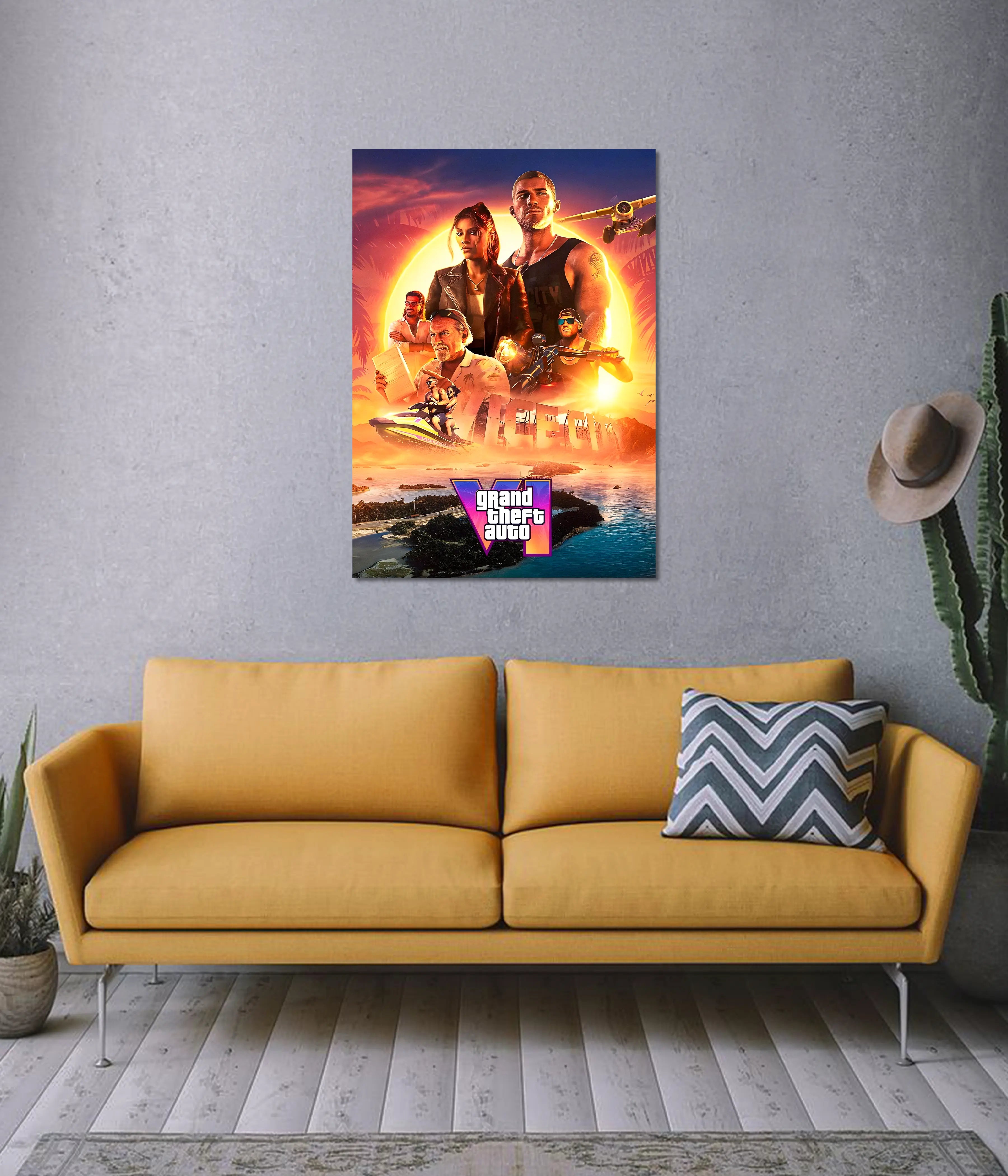 GTA VI Vice City Wall Poster – Gaming Art for Gamers