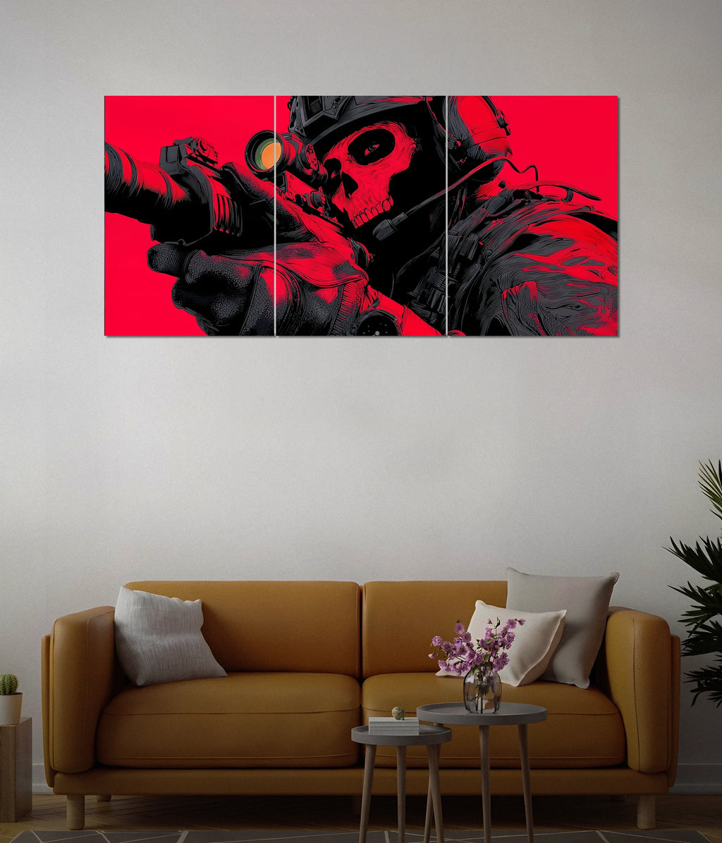 Ghost Sniper – Red Skull Gaming Split Poster