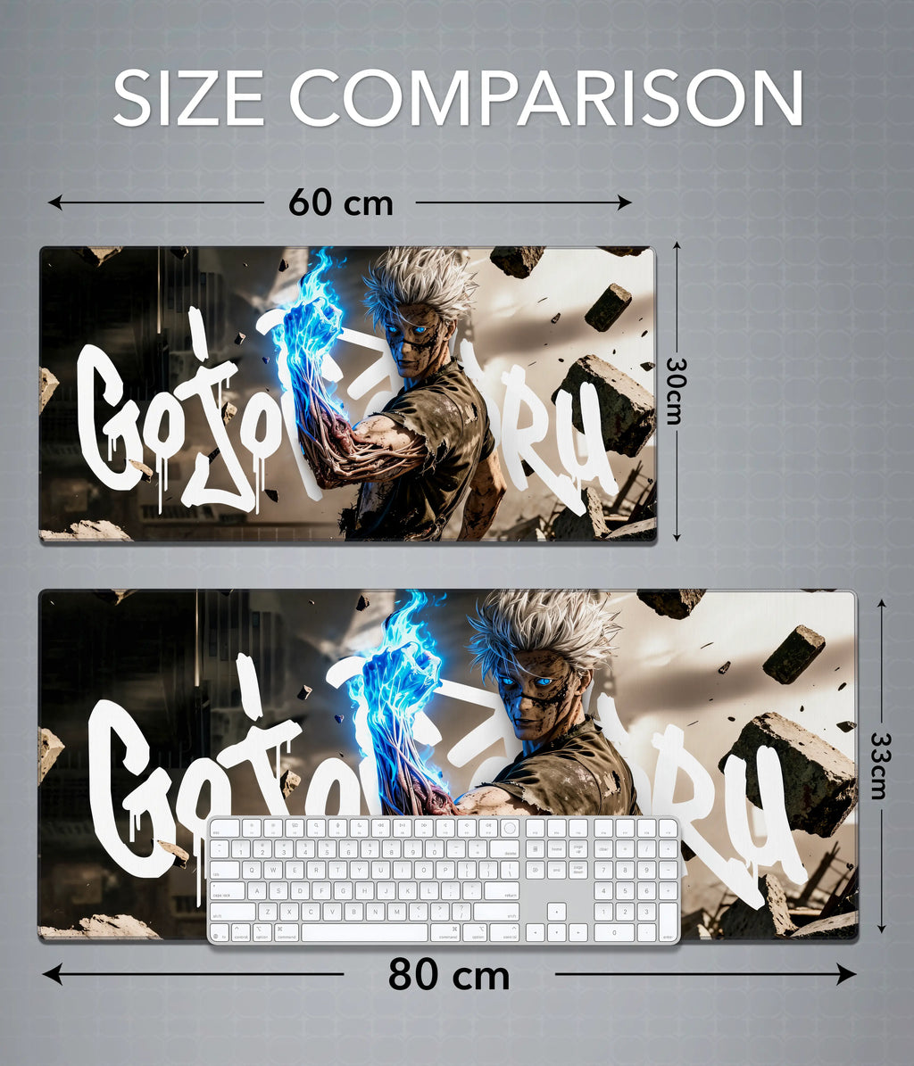 Gojo Satoru Desk Mat – Anime Extended Gaming Pad
