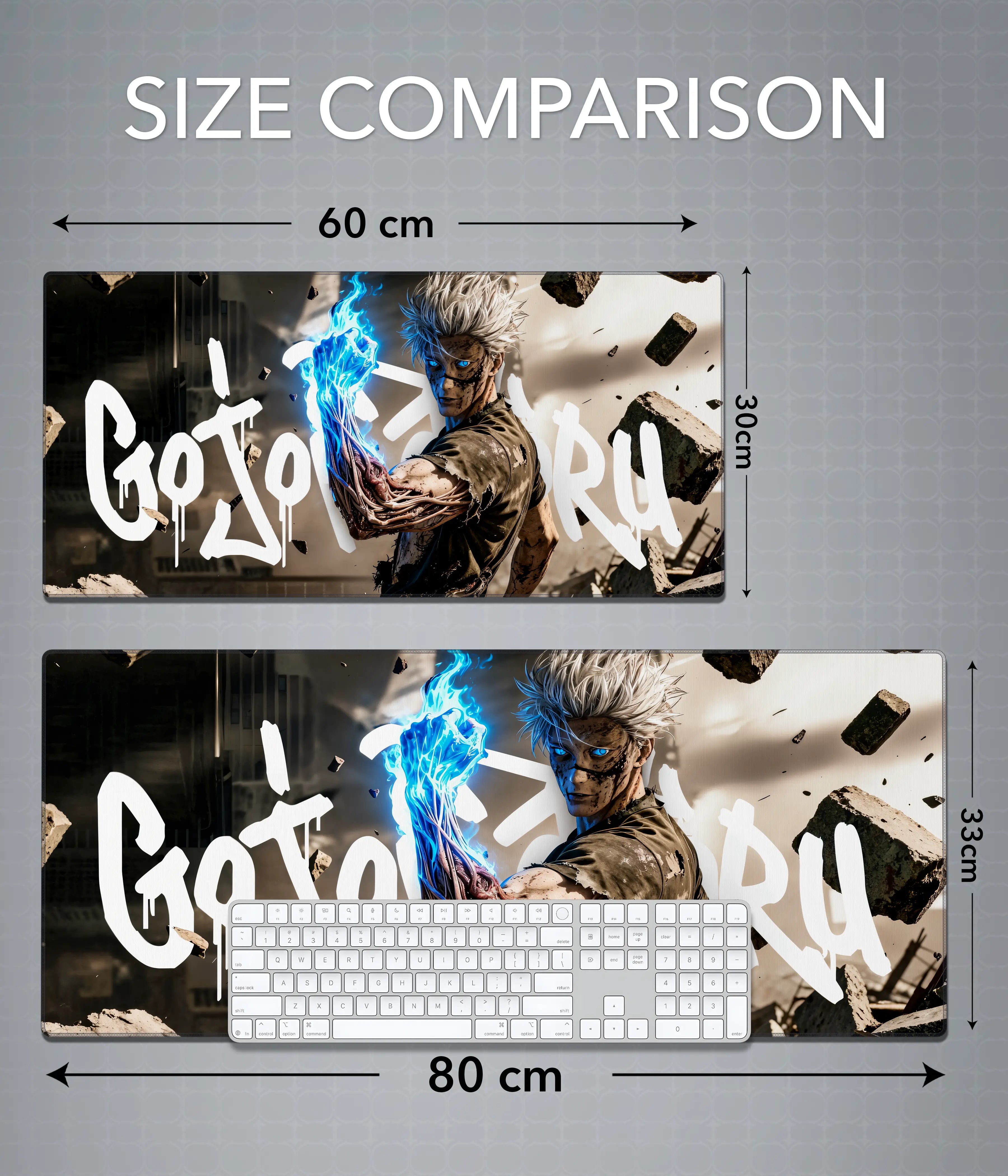 Gojo Satoru Desk Mat – Anime Extended Gaming Pad