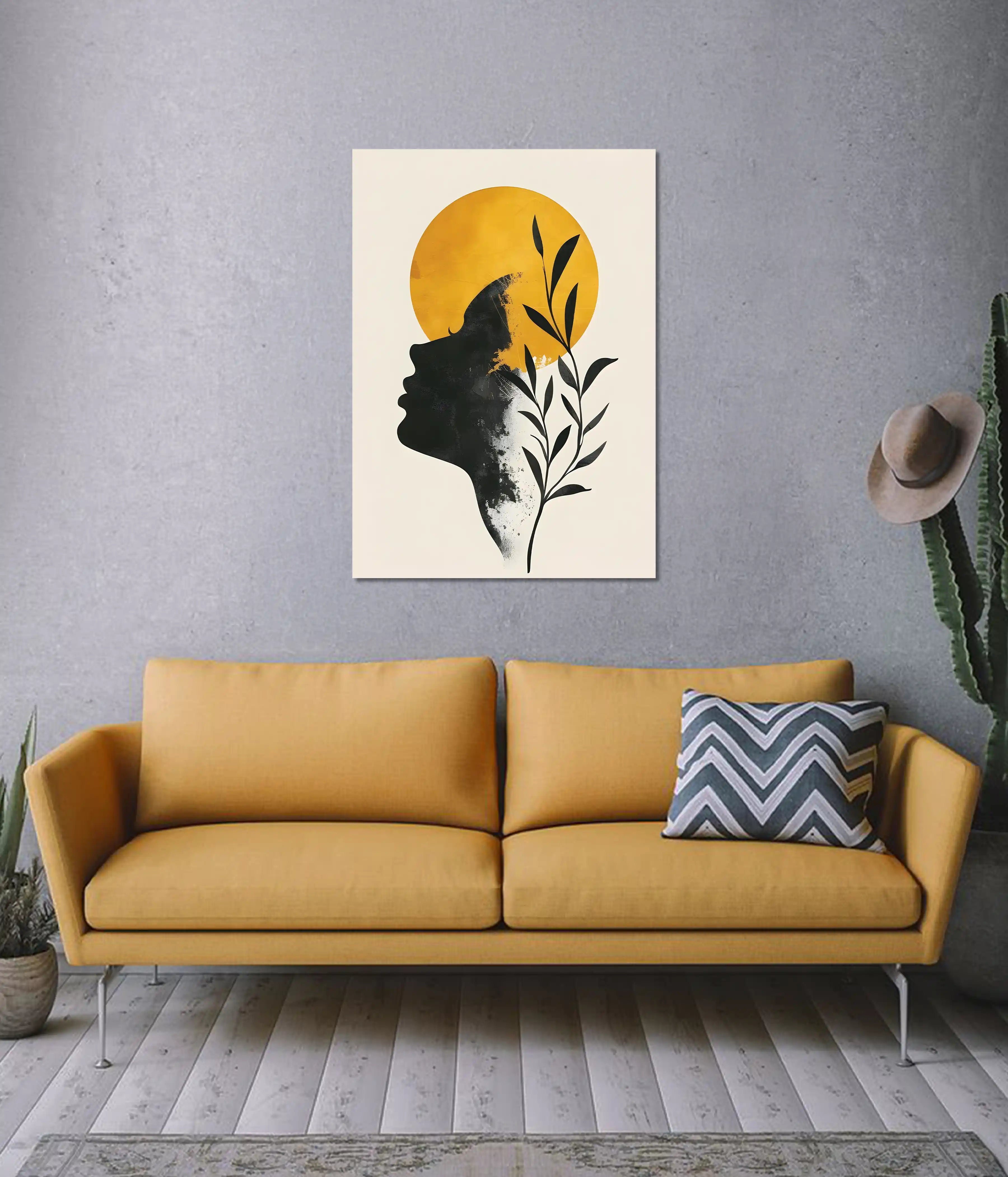Golden Glow Minimalist Wall Poster