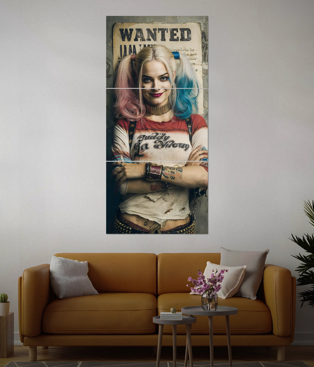 Harley Quinn Wanted Split Poster