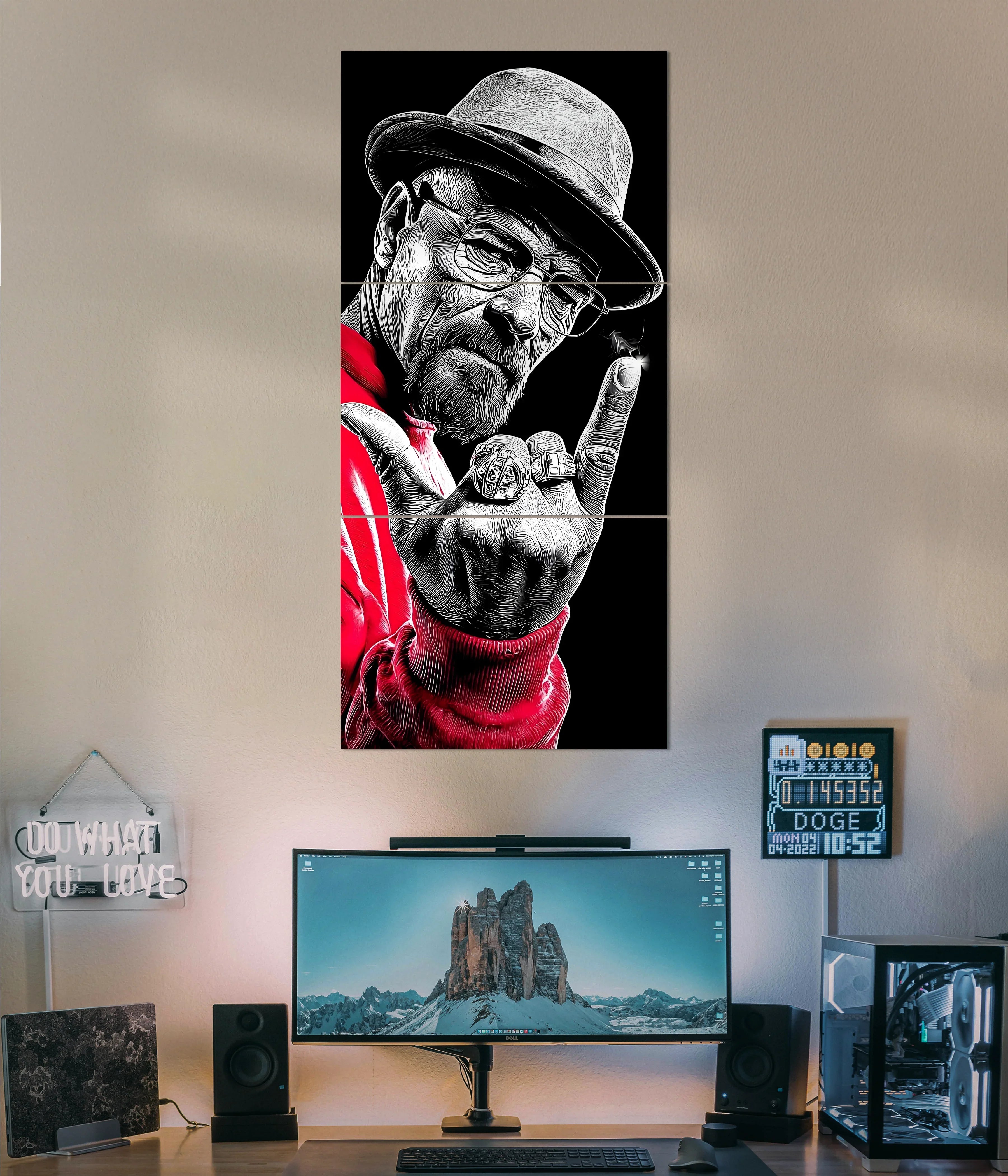 Heisenberg Breaking Bad Vertical Split Wall Poster Main Image - Everanta