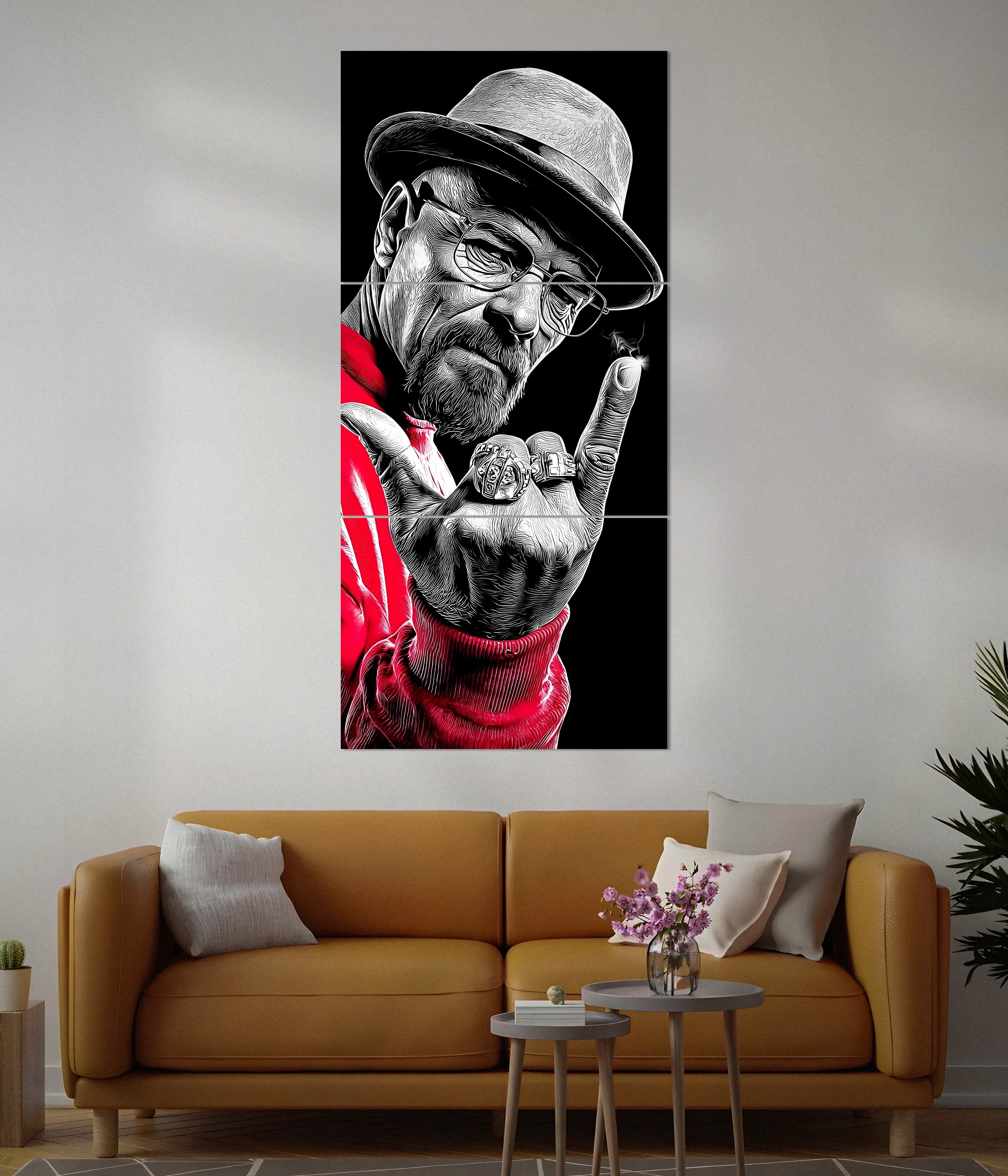 Heisenberg Breaking Bad Vertical Split Wall Poster