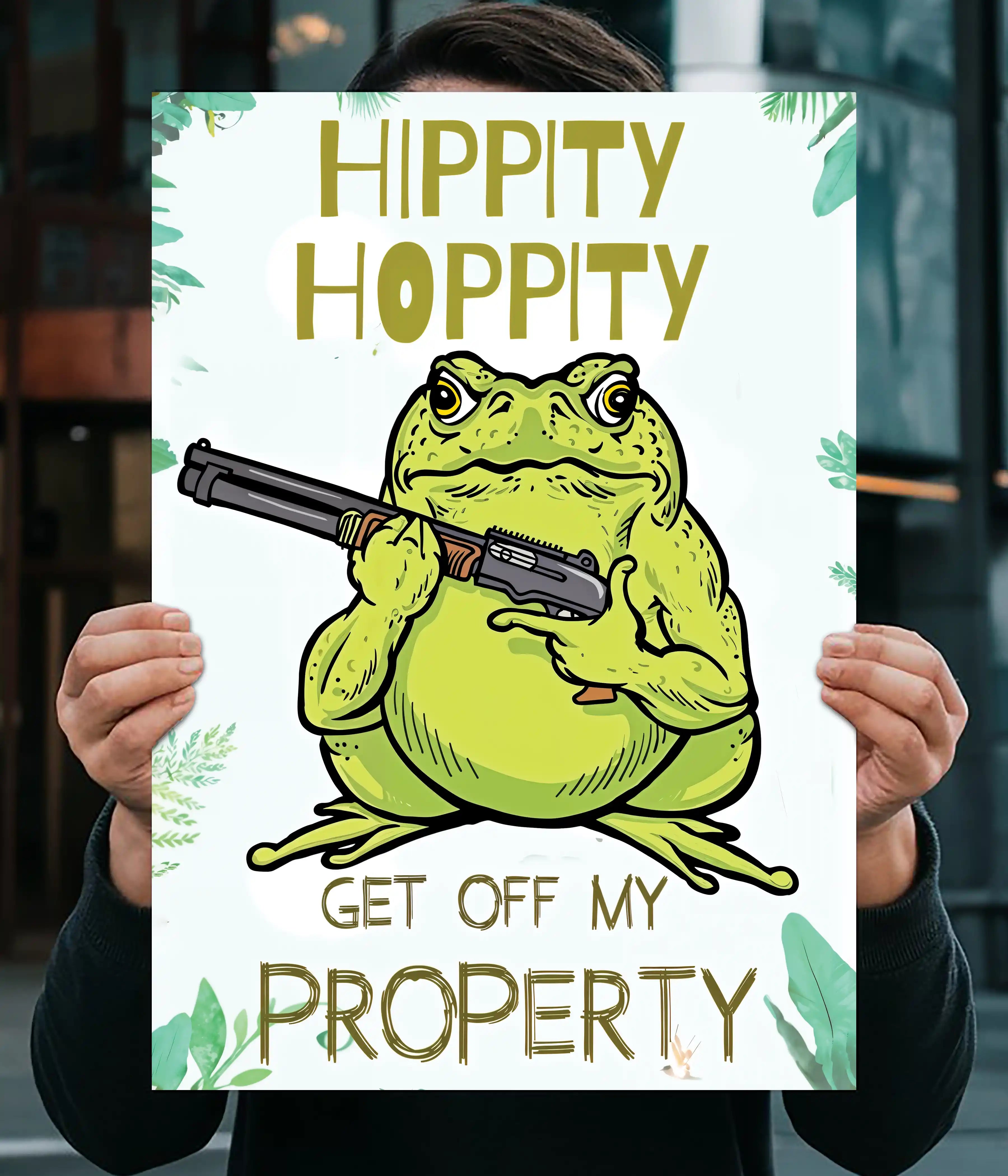 Hippity Hoppity – Get Off My Property Funny Poster Main Image - Everanta