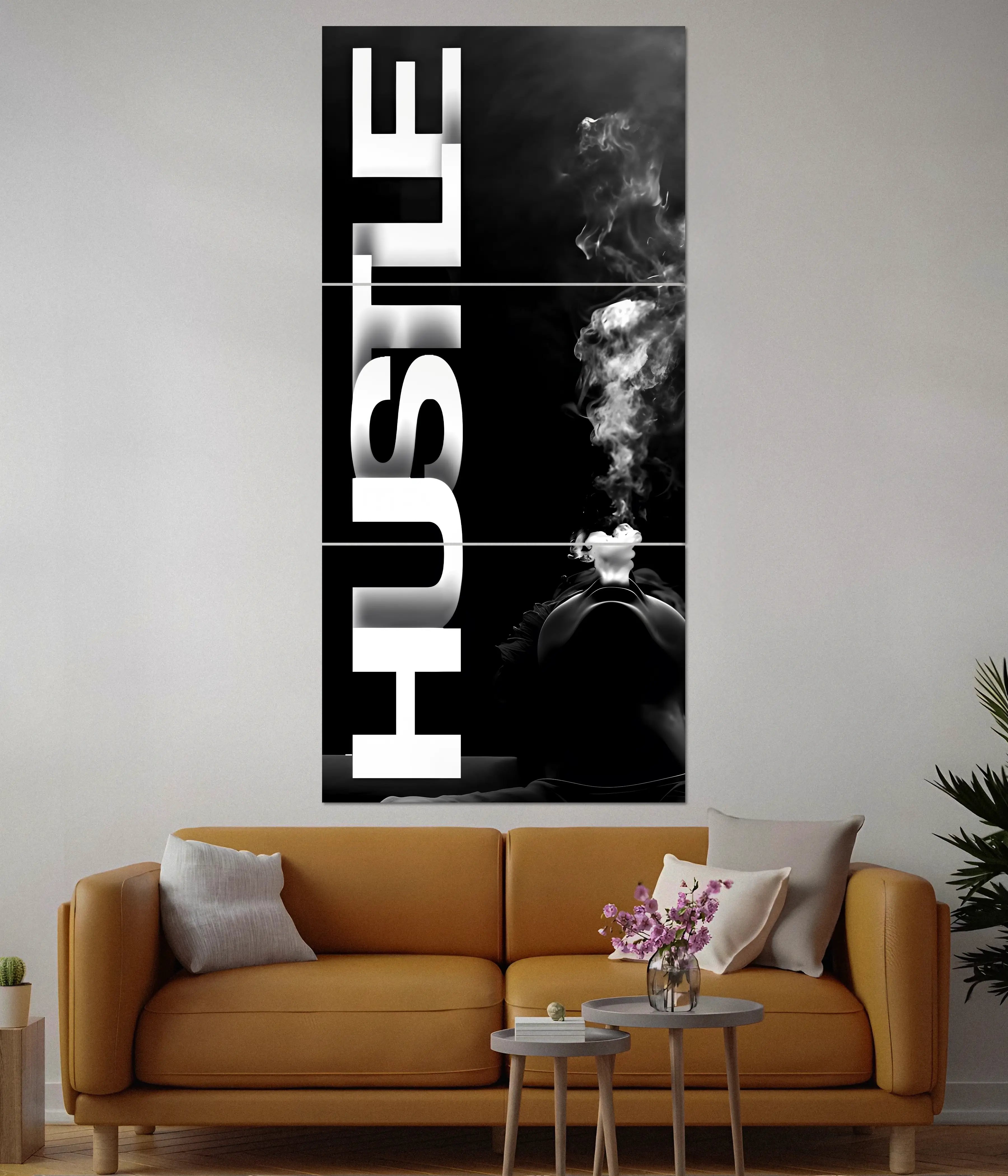 Hustle Split Wall Poster – Bold Motivation for Dreamers