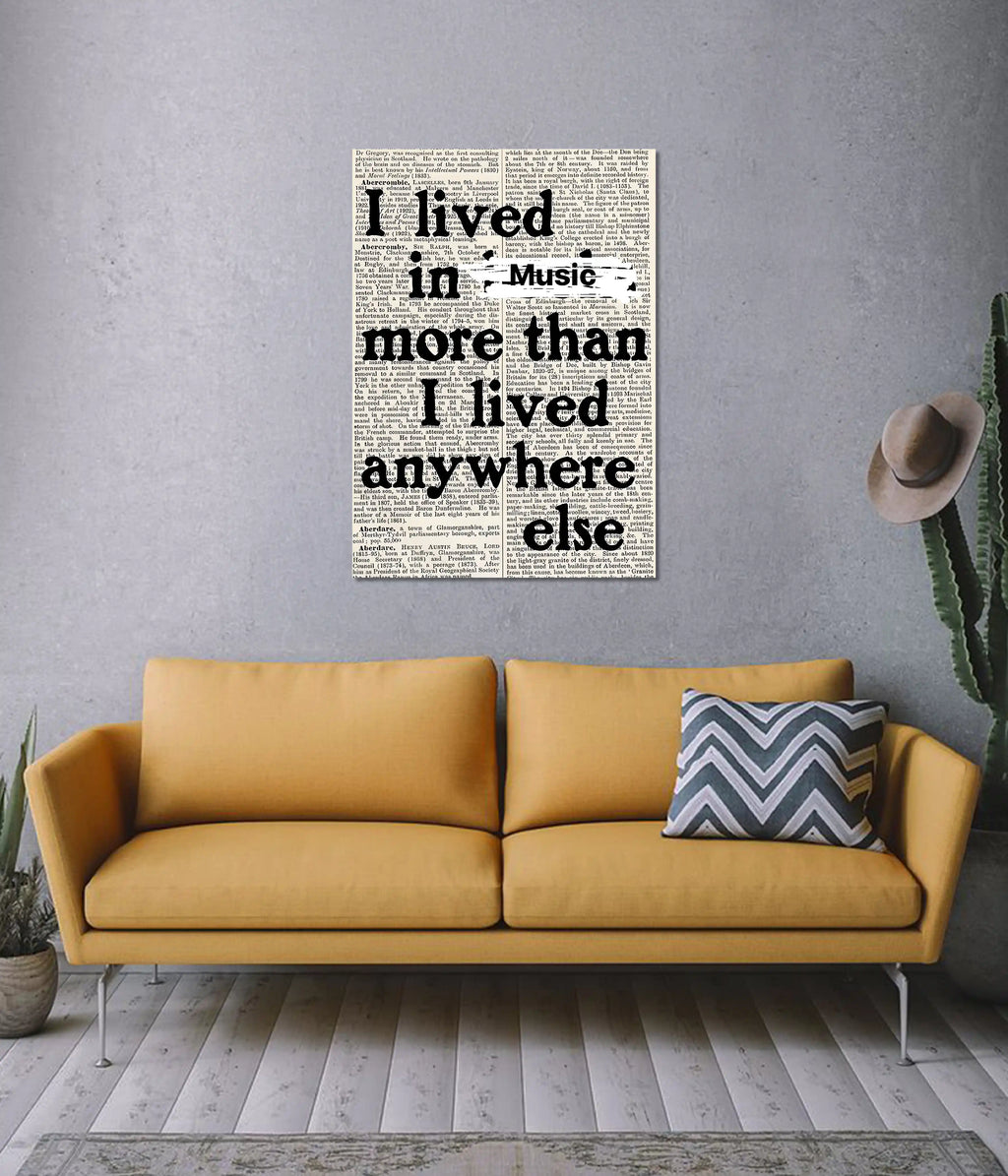 I Lived in Music Aesthetic Wall Poster