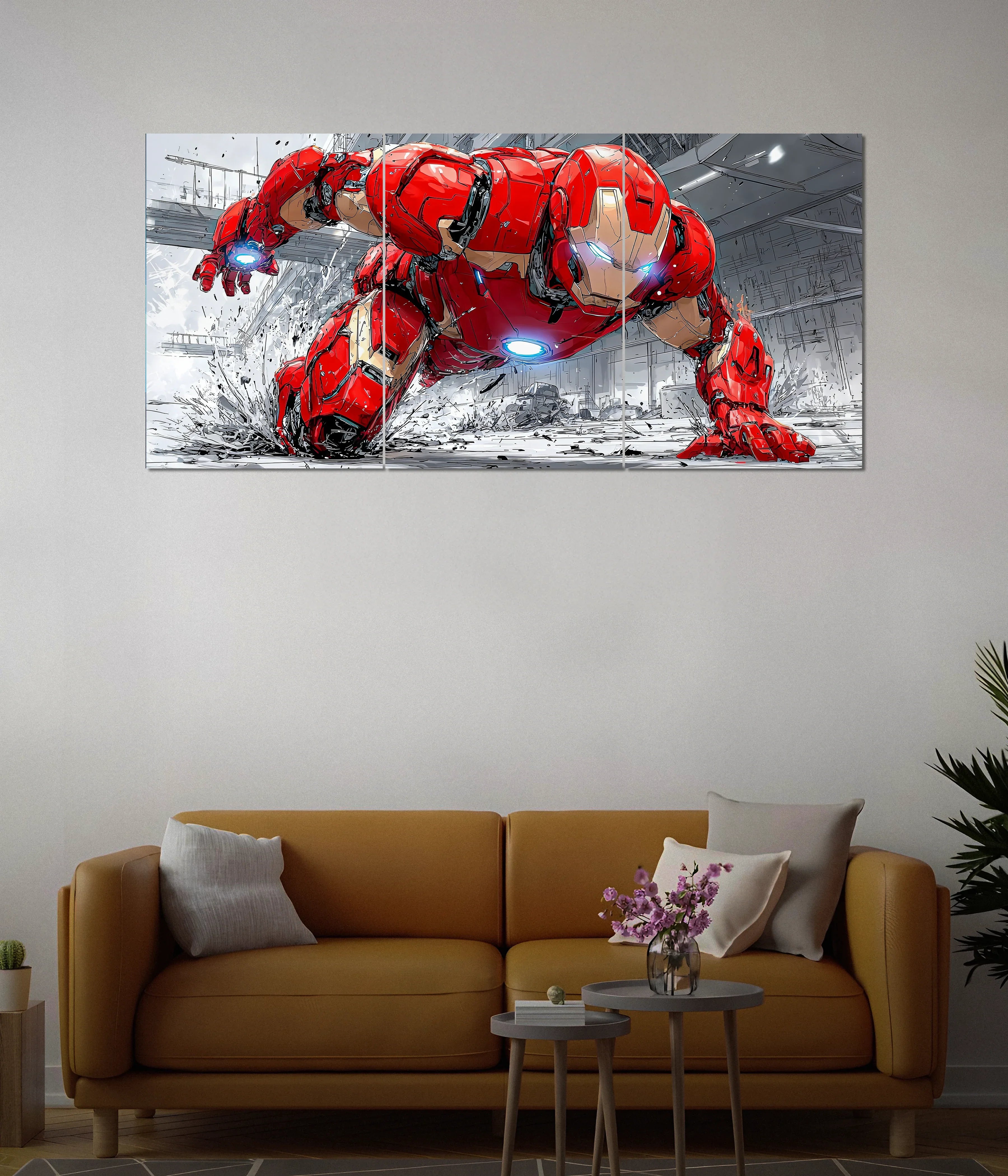 Iron Man Hulkbuster Split Wall Poster