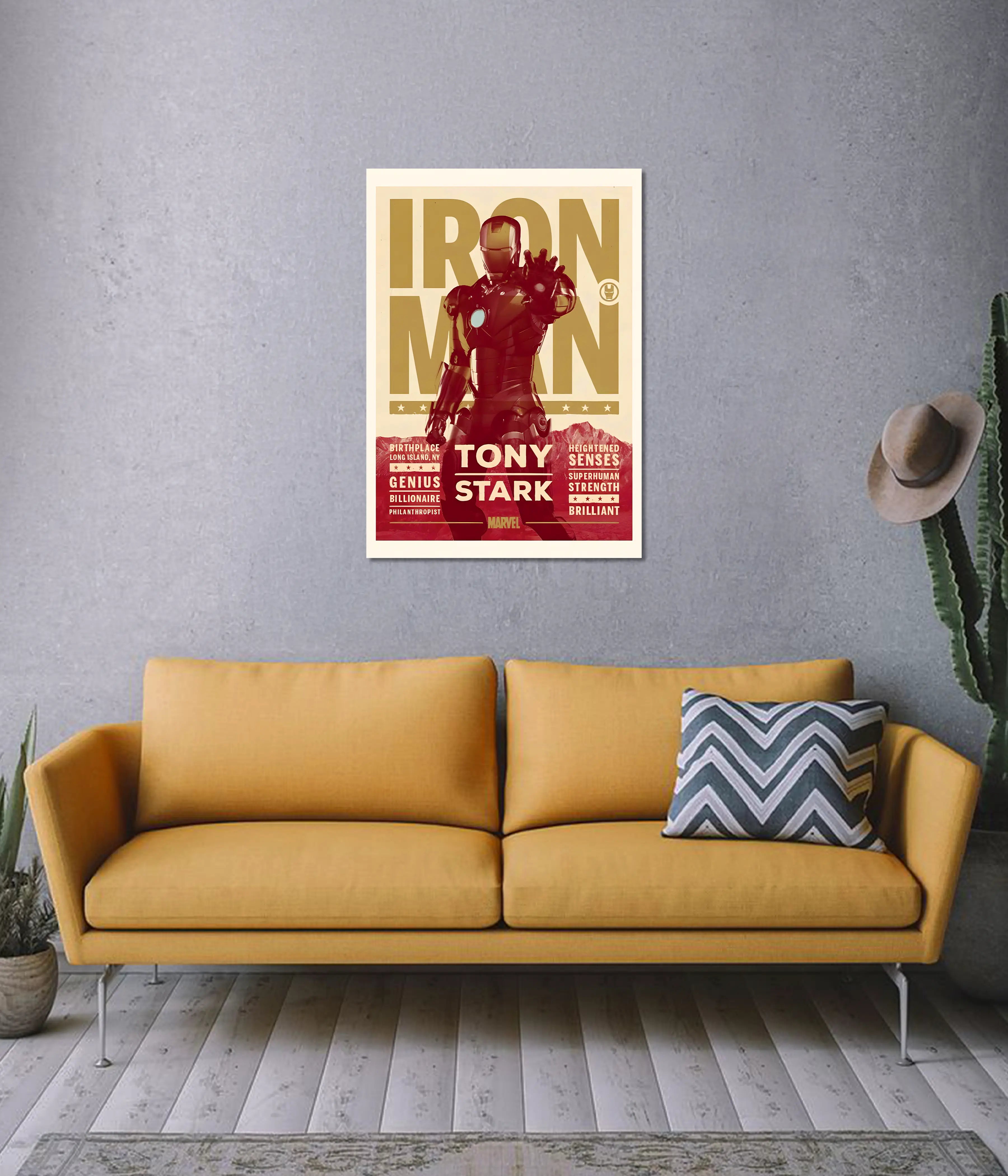 Iron Man Wall Poster – Tony Stark Genius Billionaire Marvel Art