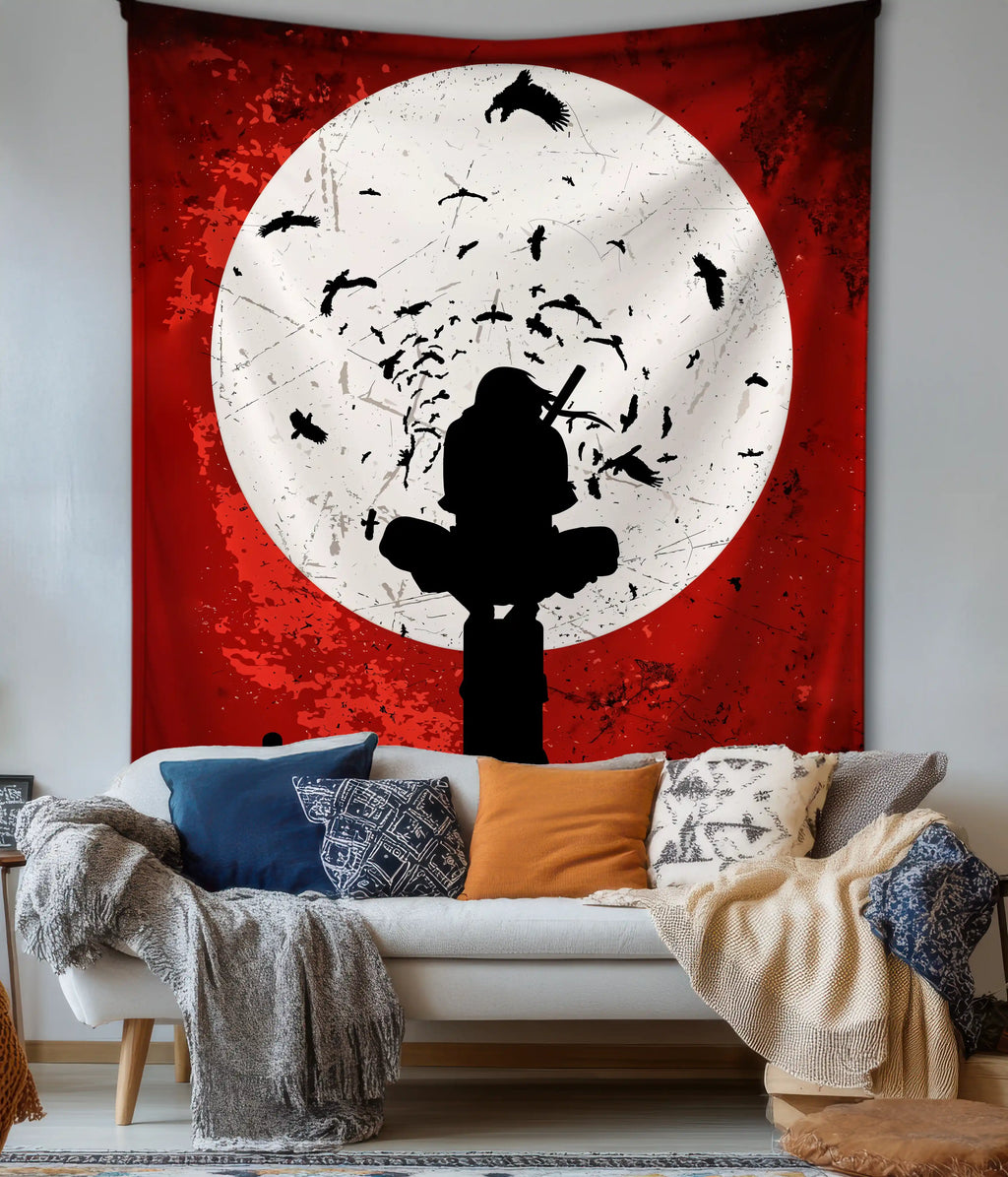 Itachi Silhouette Wall Tapestry