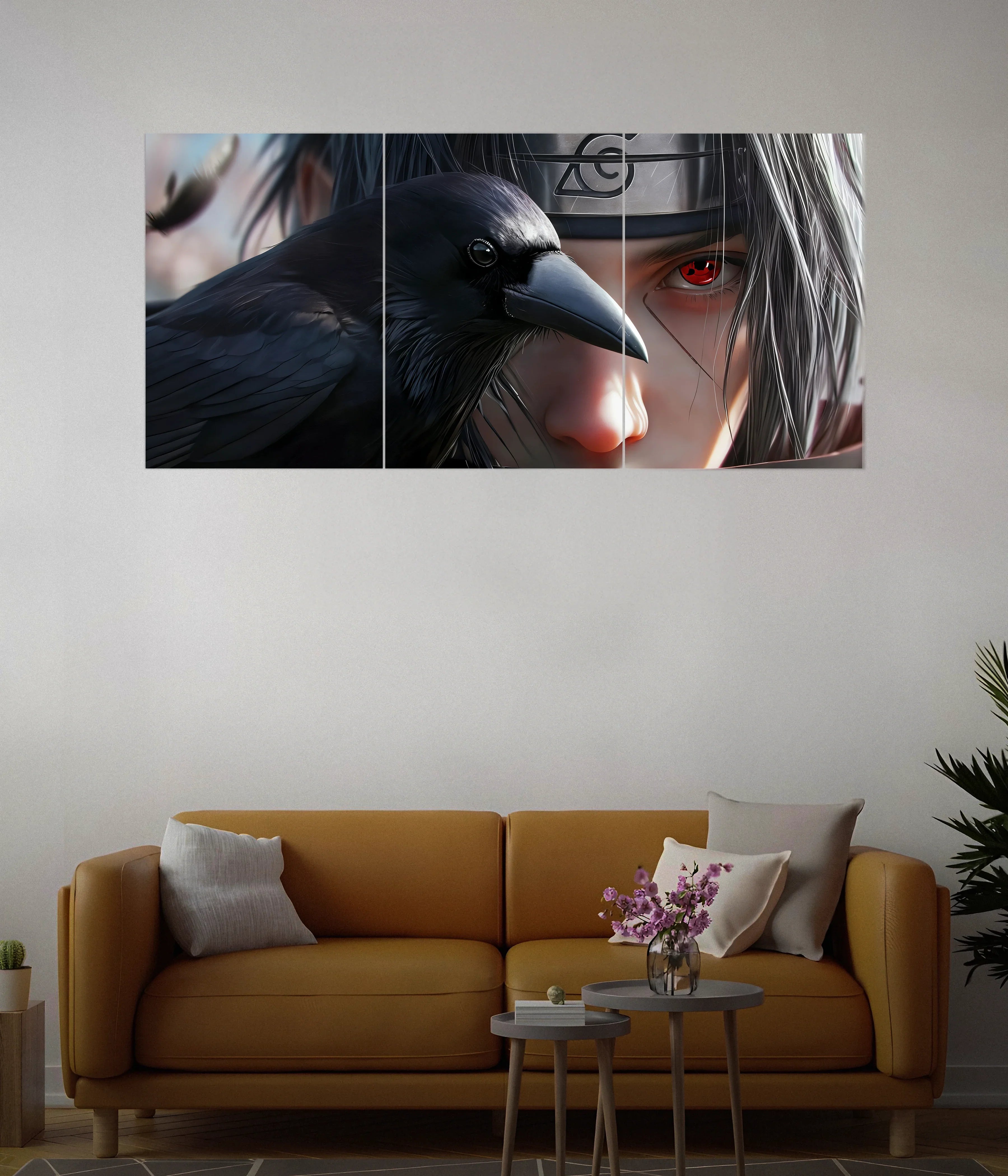 Itachi Uchiha & Crow – Naruto Split Wall Poster