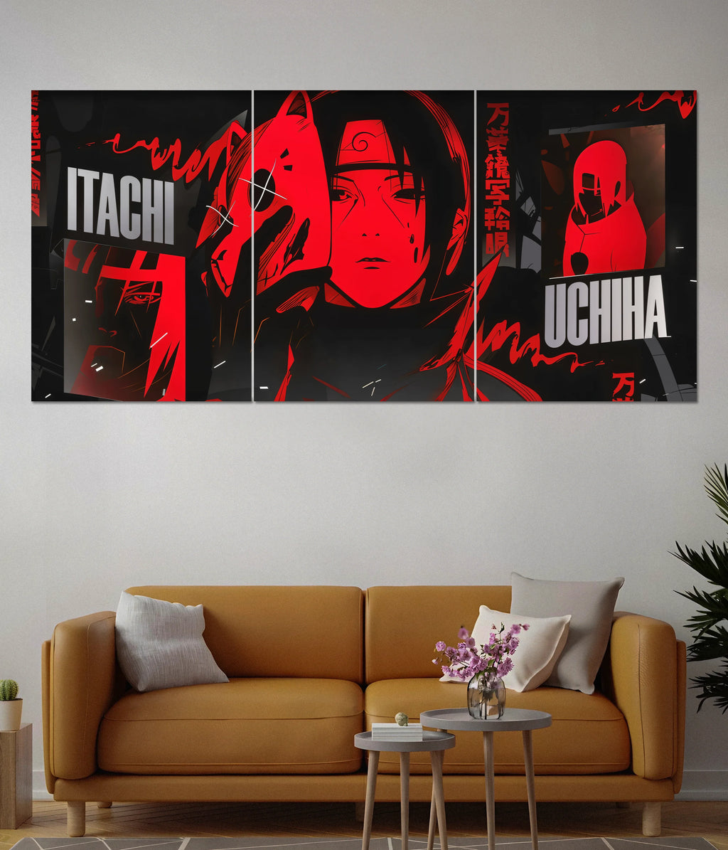 Itachi Uchiha Red Aura Split Wall Poster