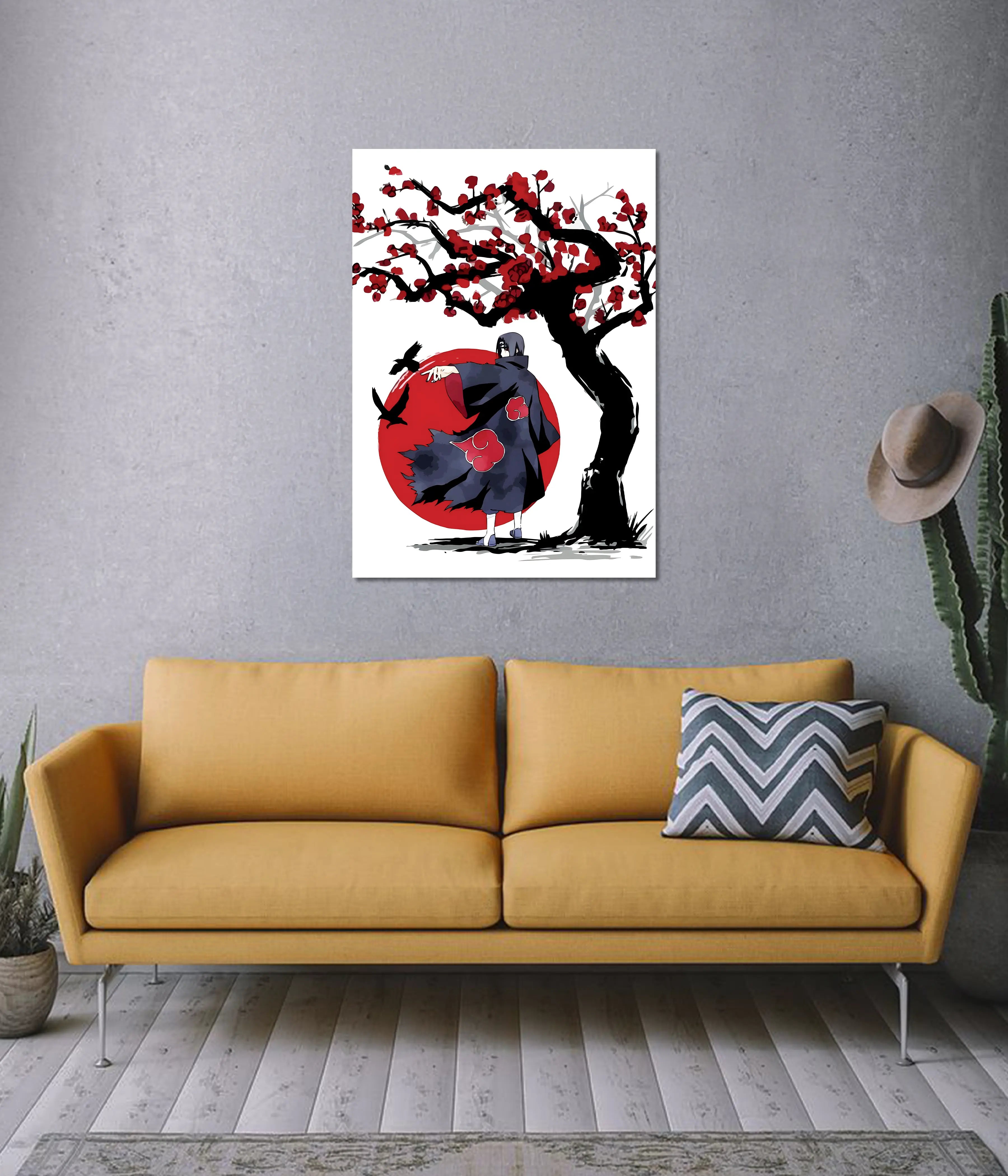 Itachi Uchiha Red Moon Wall Poster