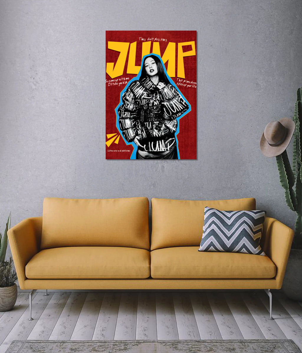 Jennie Kim JUMP Bold K-Pop Poster