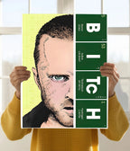 Jesse Pinkman 'BITcH' From Breaking Bad Poster