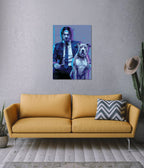 John Wick Glitch Art Wall Poster – Cyber Aesthetic Edition
