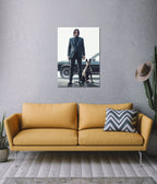 John Wick with Dog – Action Movie Wall Poster