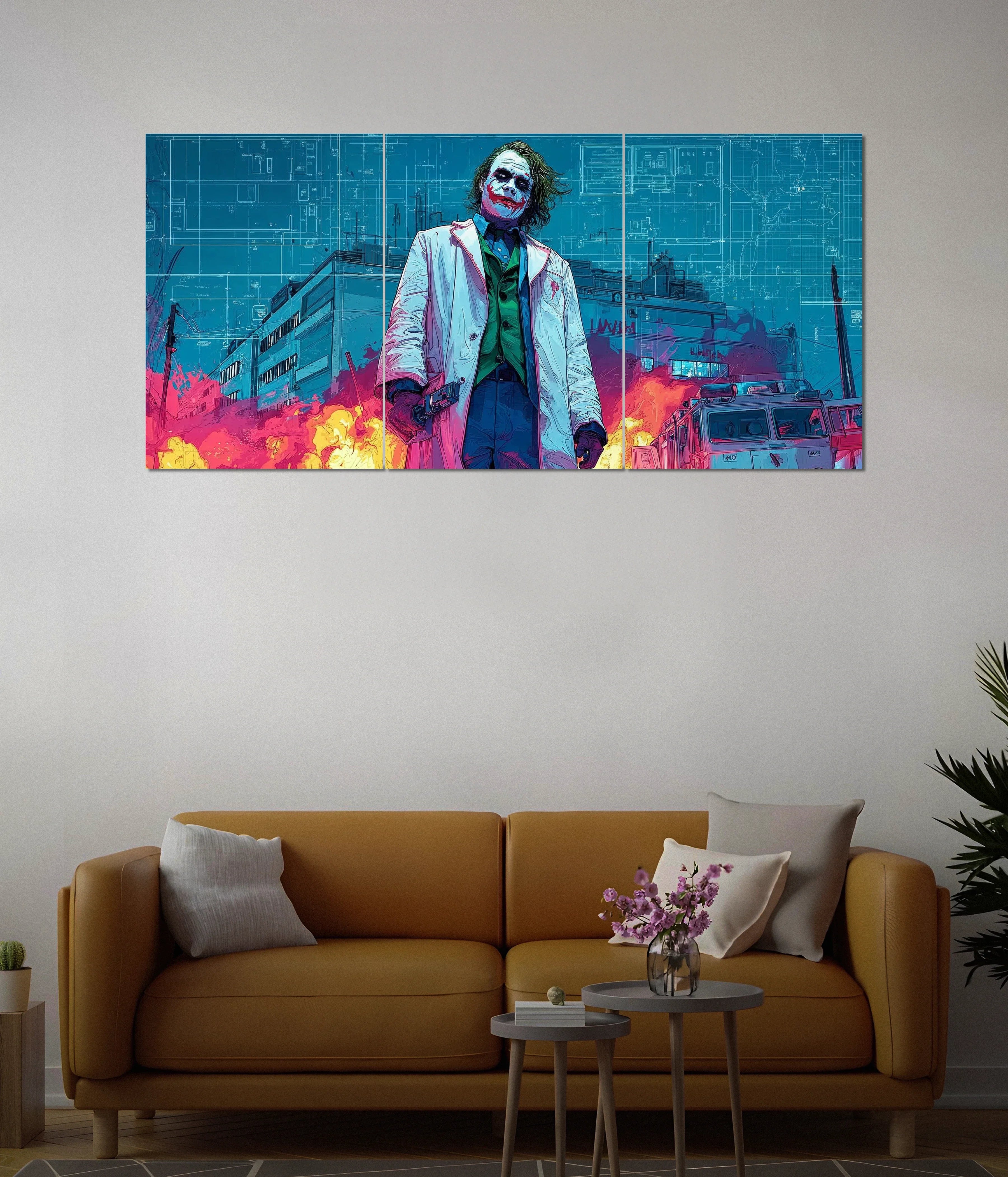 Joker Chaos Split Wall Poster