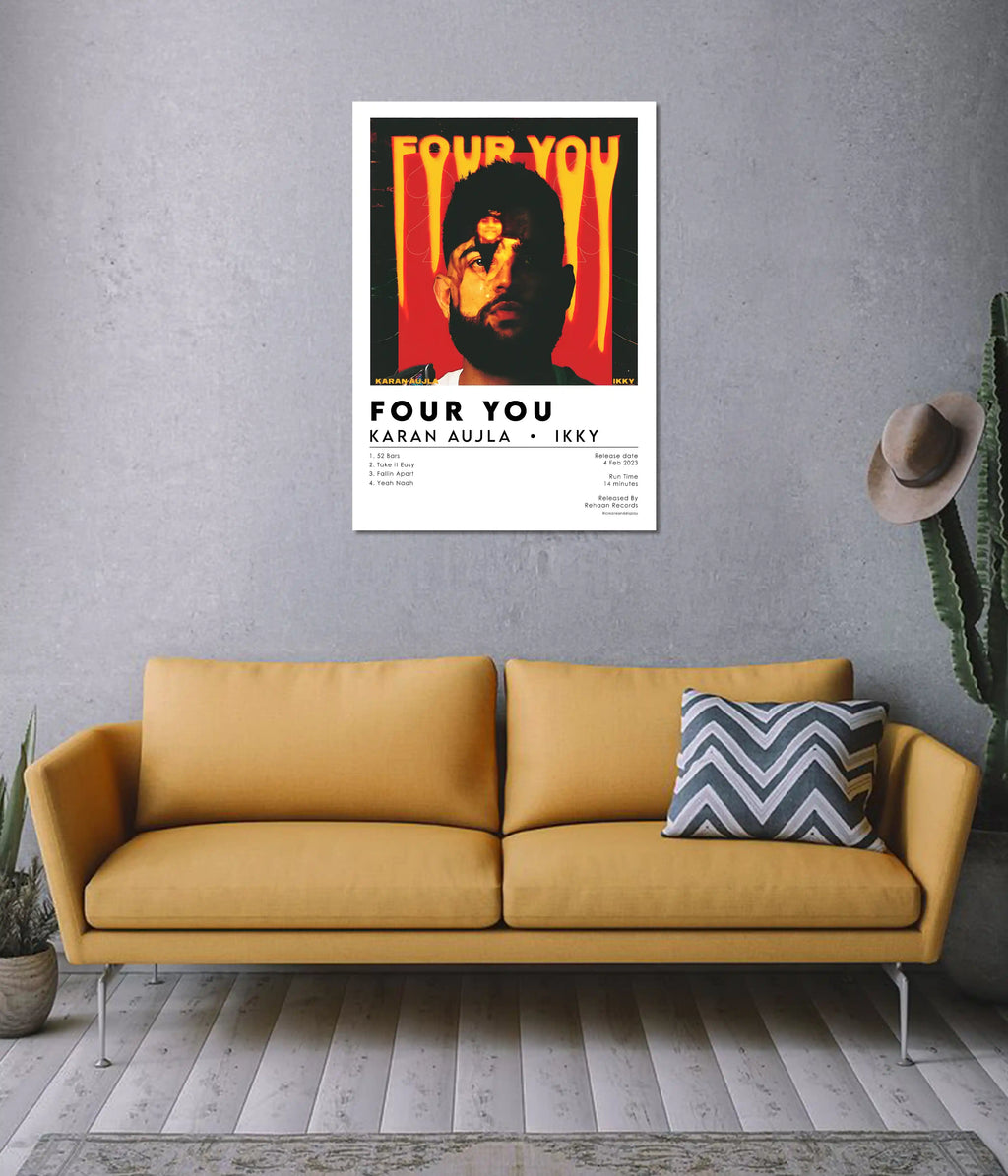 Karan Aujla “Four You” Album Cover Poster