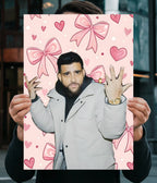 Karan Aujla Pink Aesthetic Wall Poster Main Image - Everanta